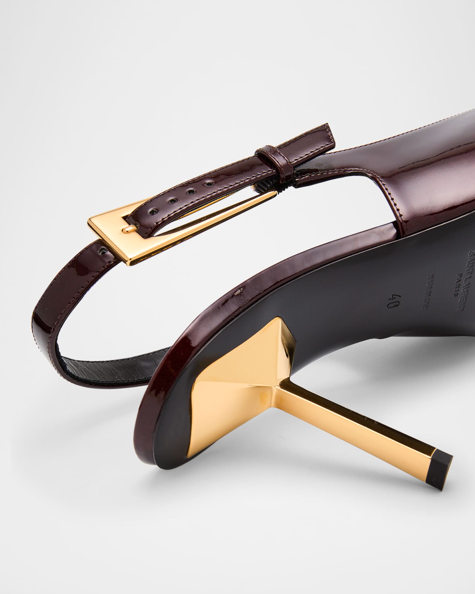 Saint Laurent Lee Glossy Slingback Pumps | Neiman Marcus Saint Laurent Lee Glossy Slingback Pumps | Neiman Marcus