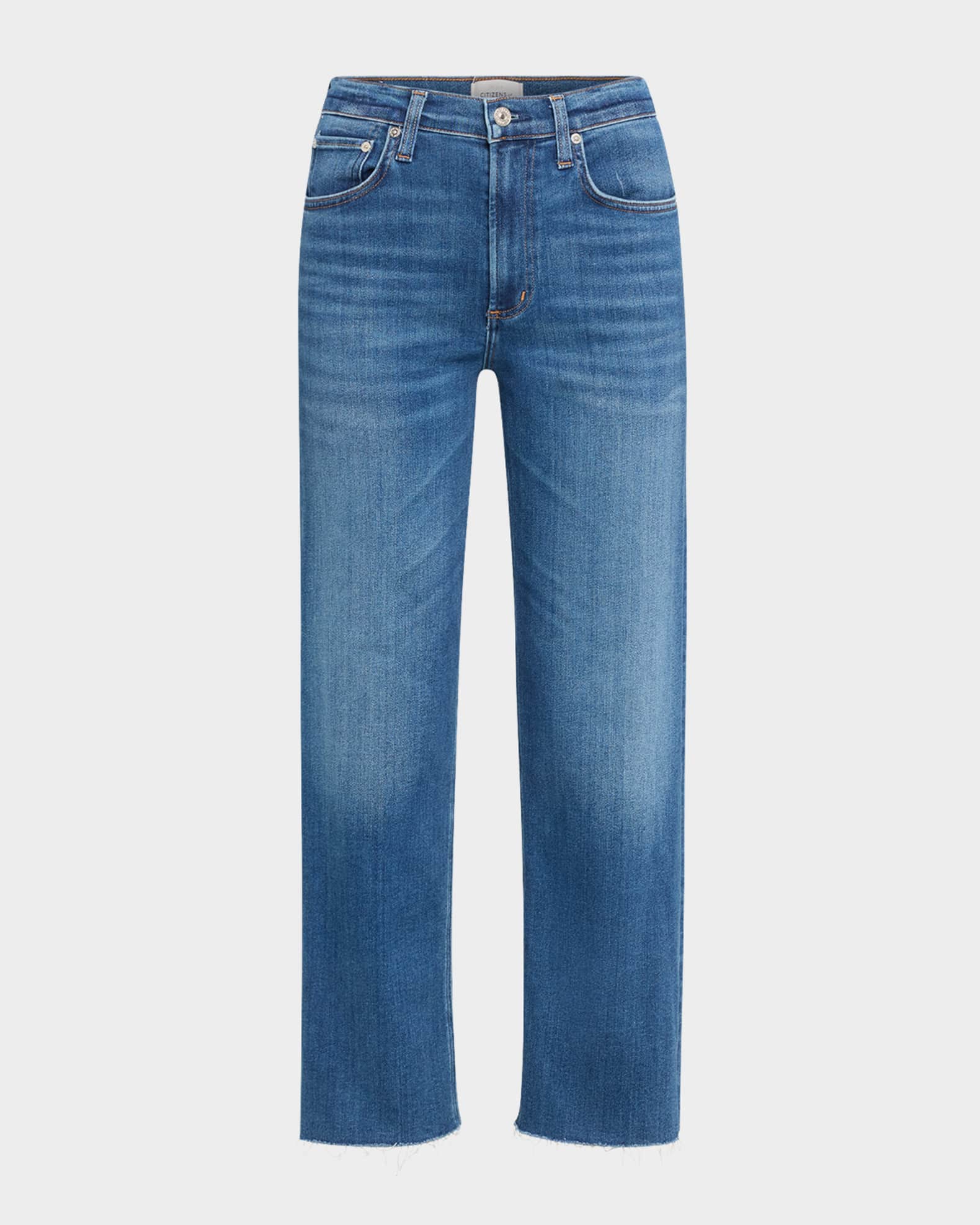 Palma Straight Raw Hem Jeans 0