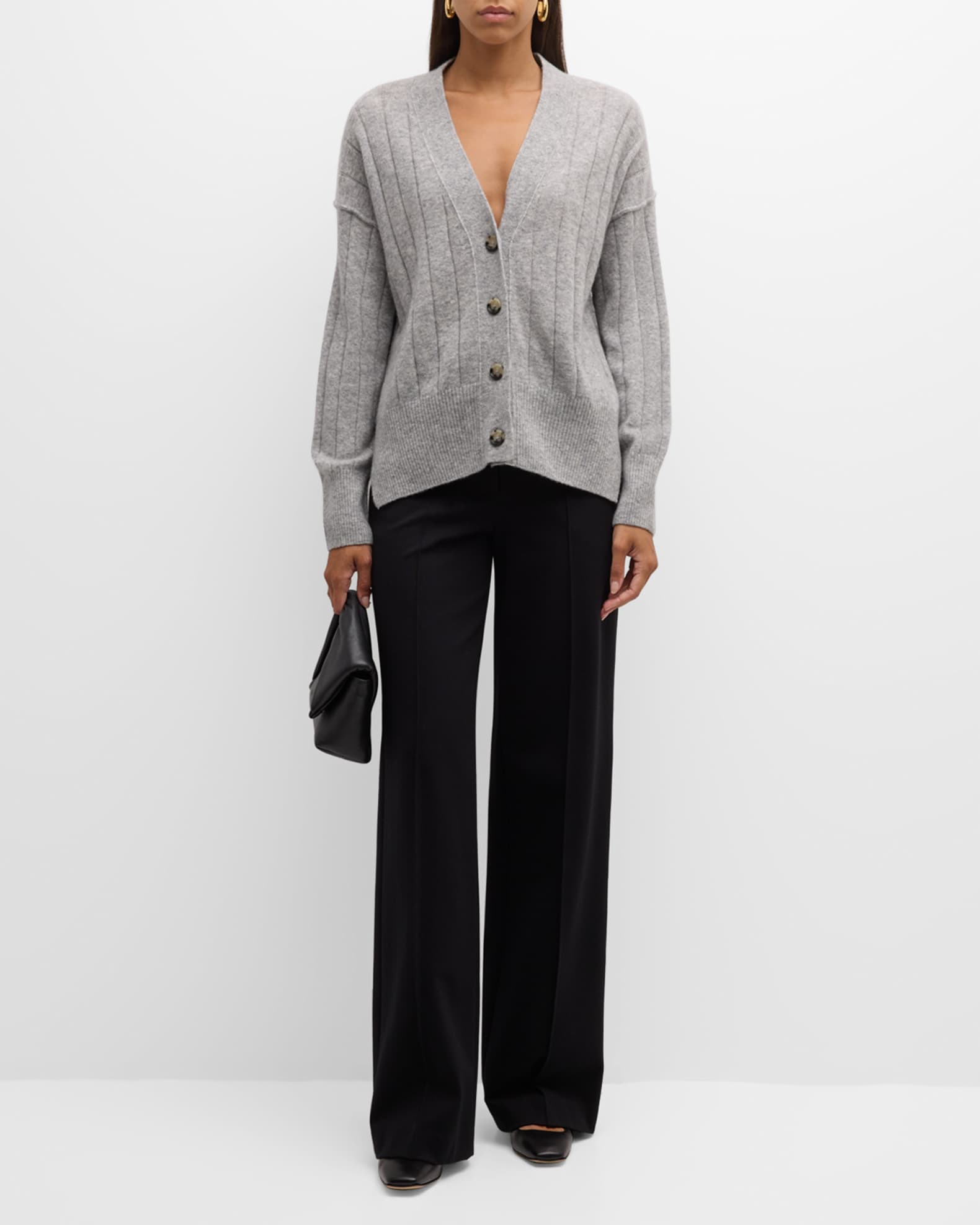 Cashmere Silk Button Down Cardigan