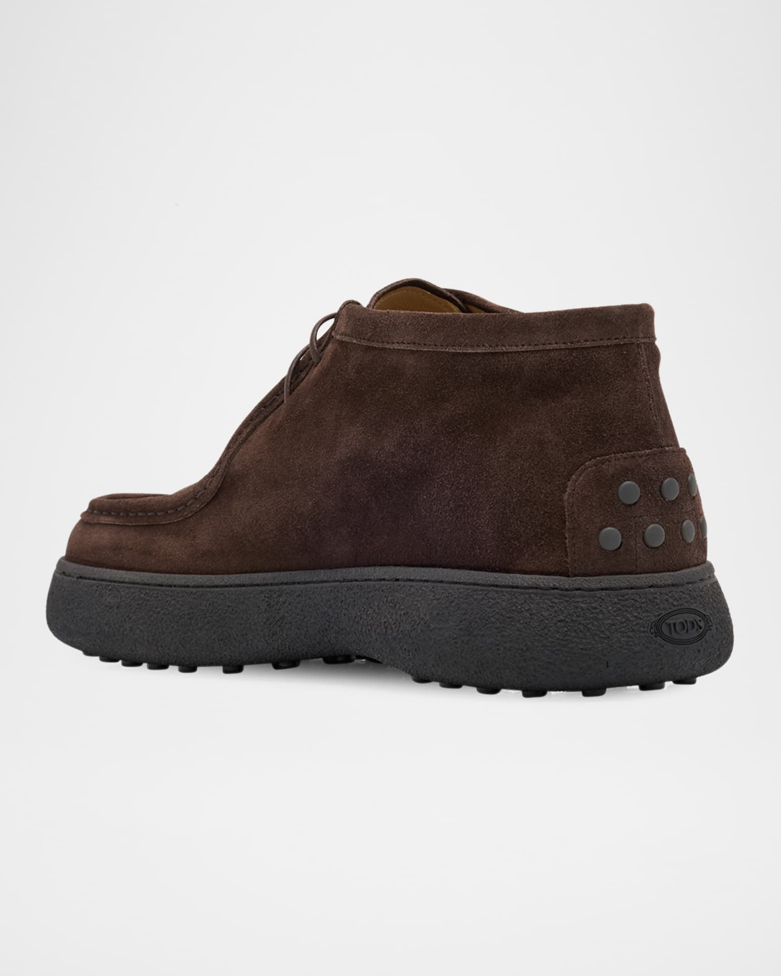 Tod s Men s Suede Pebble Sole Ankle Boots Neiman Marcus