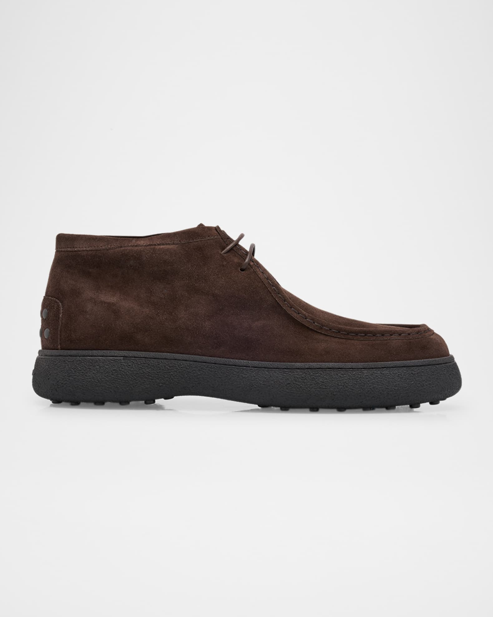 Men's Suede Pebble-Sole Ankle Boots 0