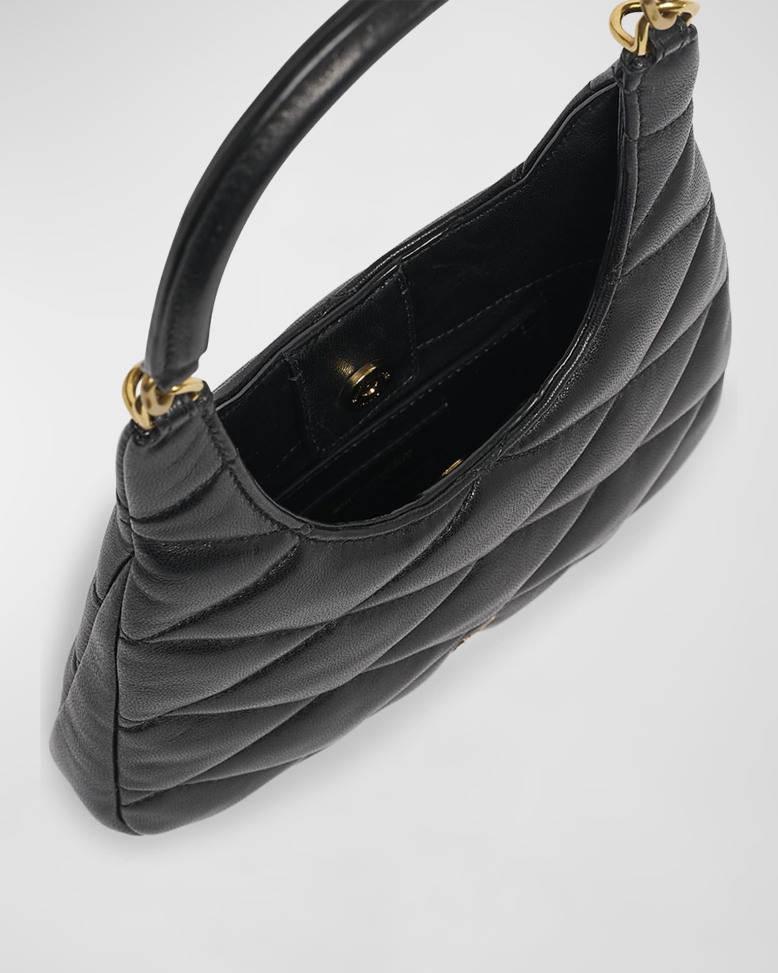 Saint Laurent Sade Mini YSL Hobo Bag in Quilted Lambskin Neiman Marcus