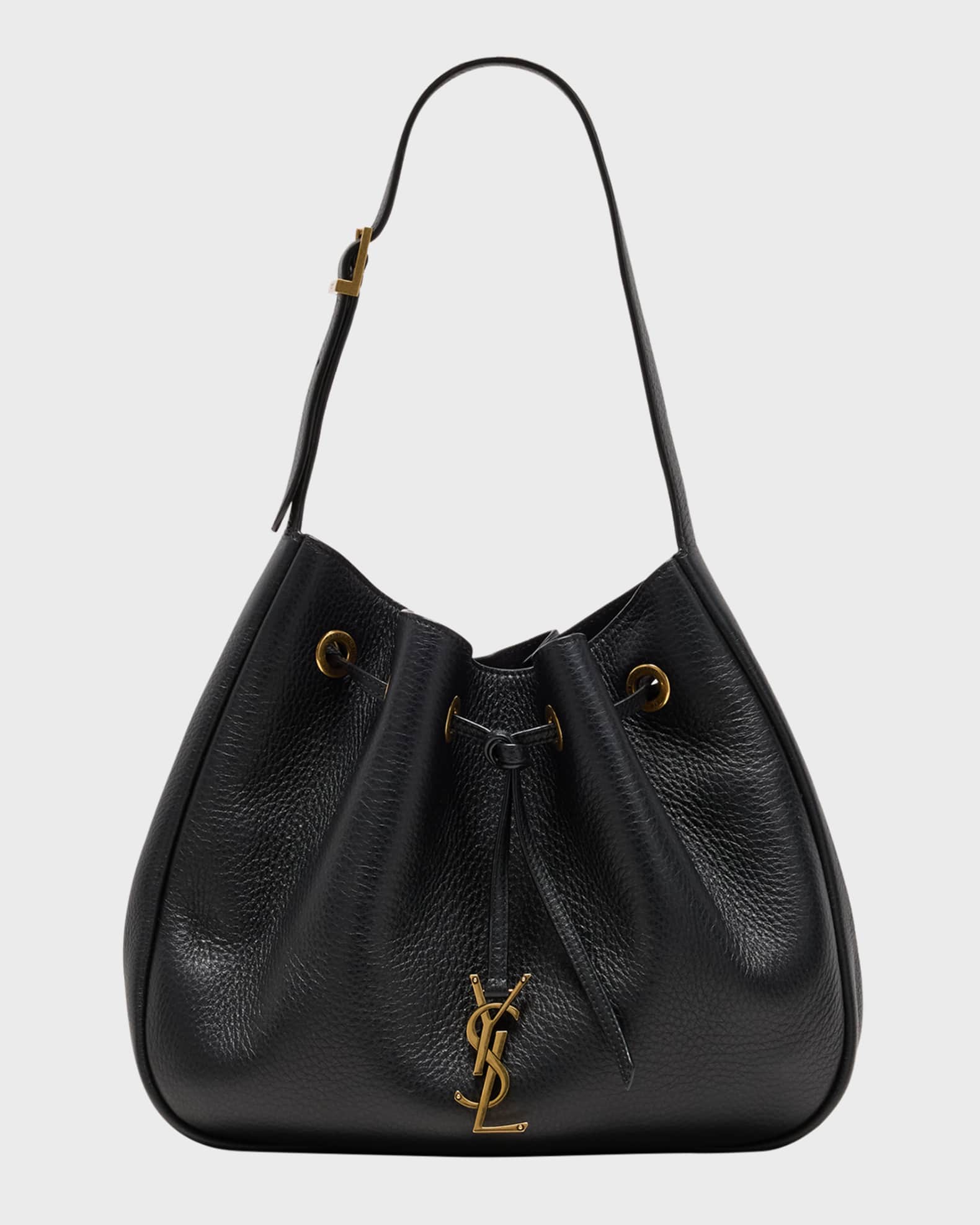 Saint Laurent Paris VII Small YSL Hobo Bag in Grained Deer Leather Neiman Marcus
