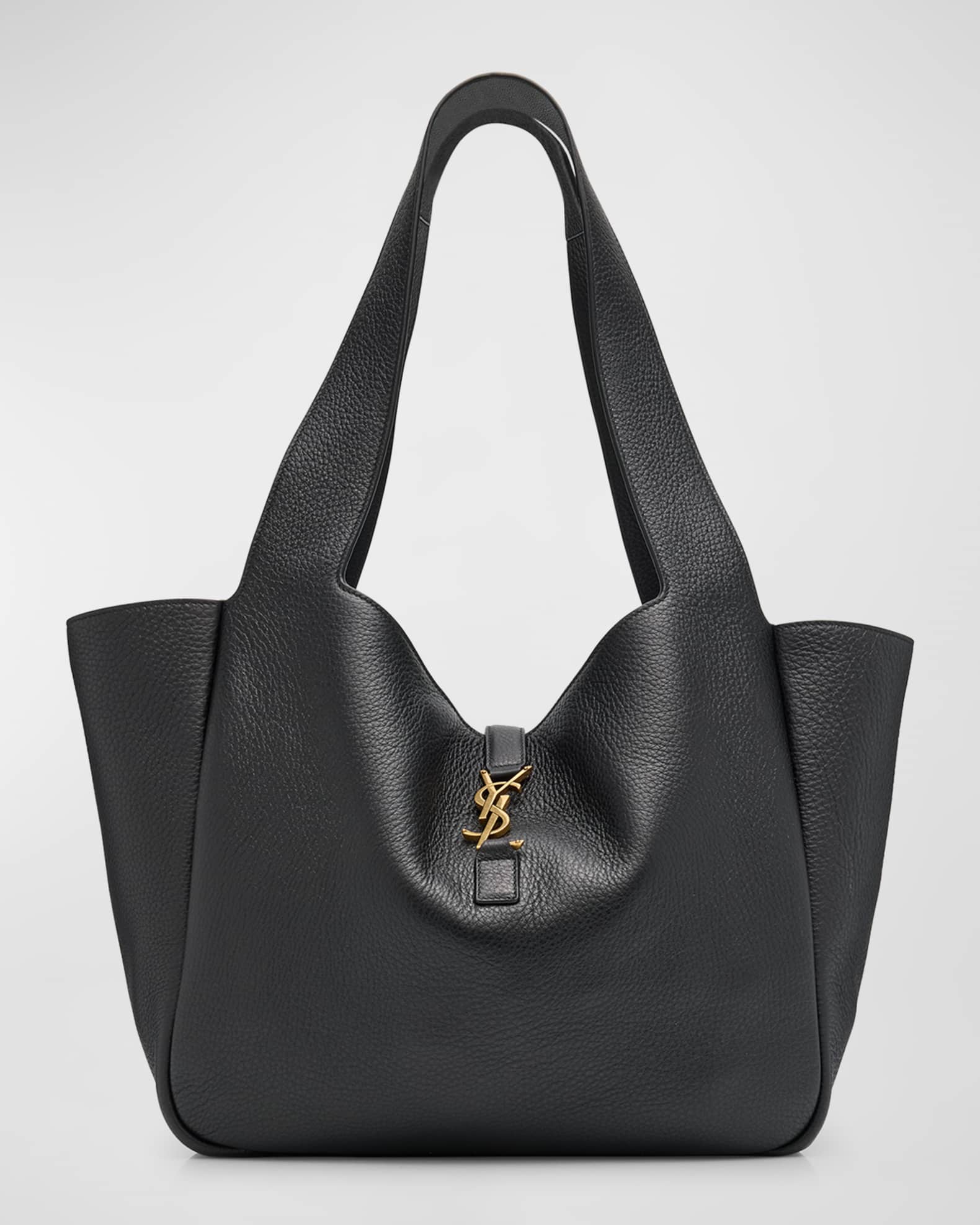 Saint Laurent Bea YSL Tote Bag in Deer Leather | Neiman Marcus