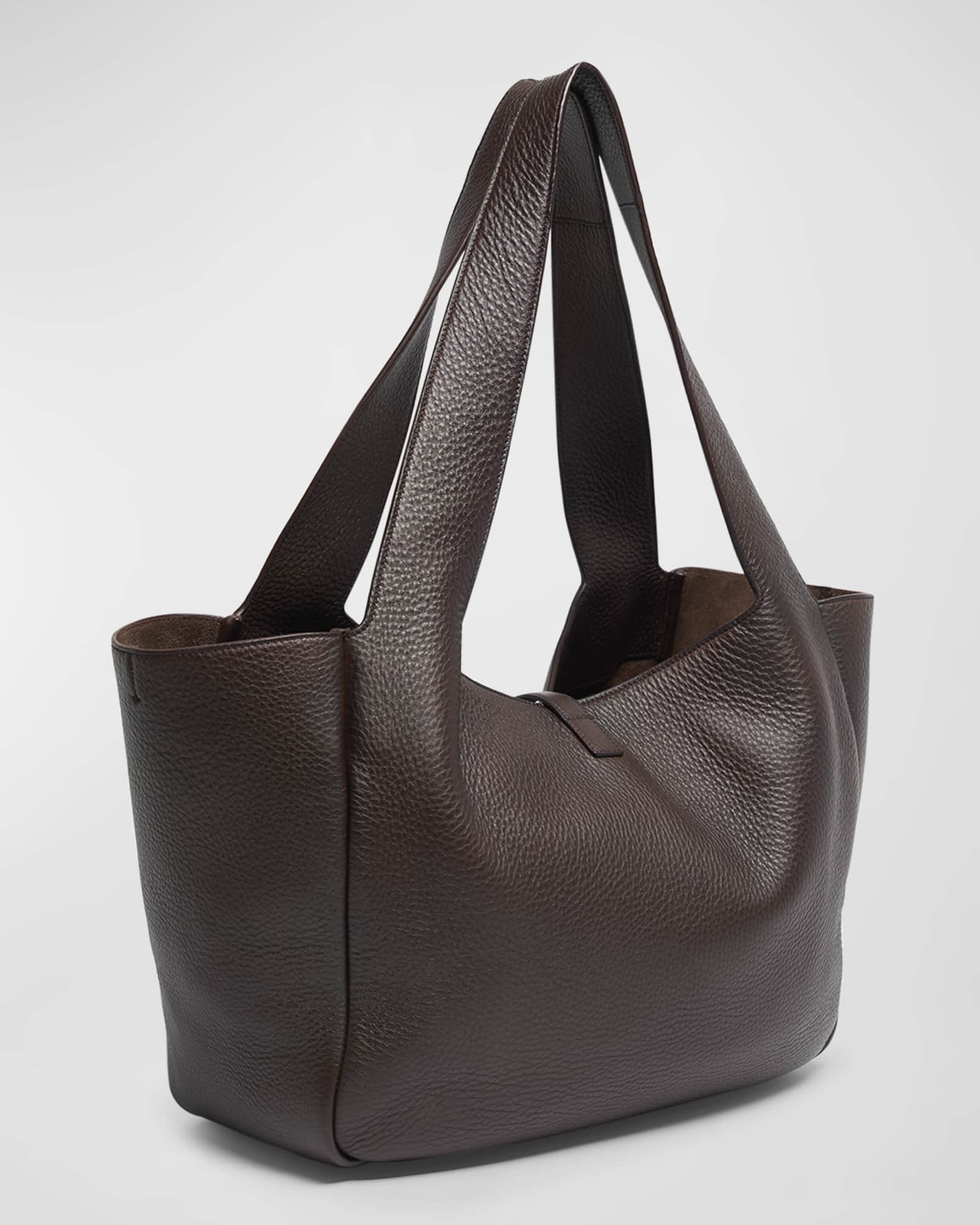 Saint Laurent Bea YSL Tote Bag in Deer Leather Neiman Marcus