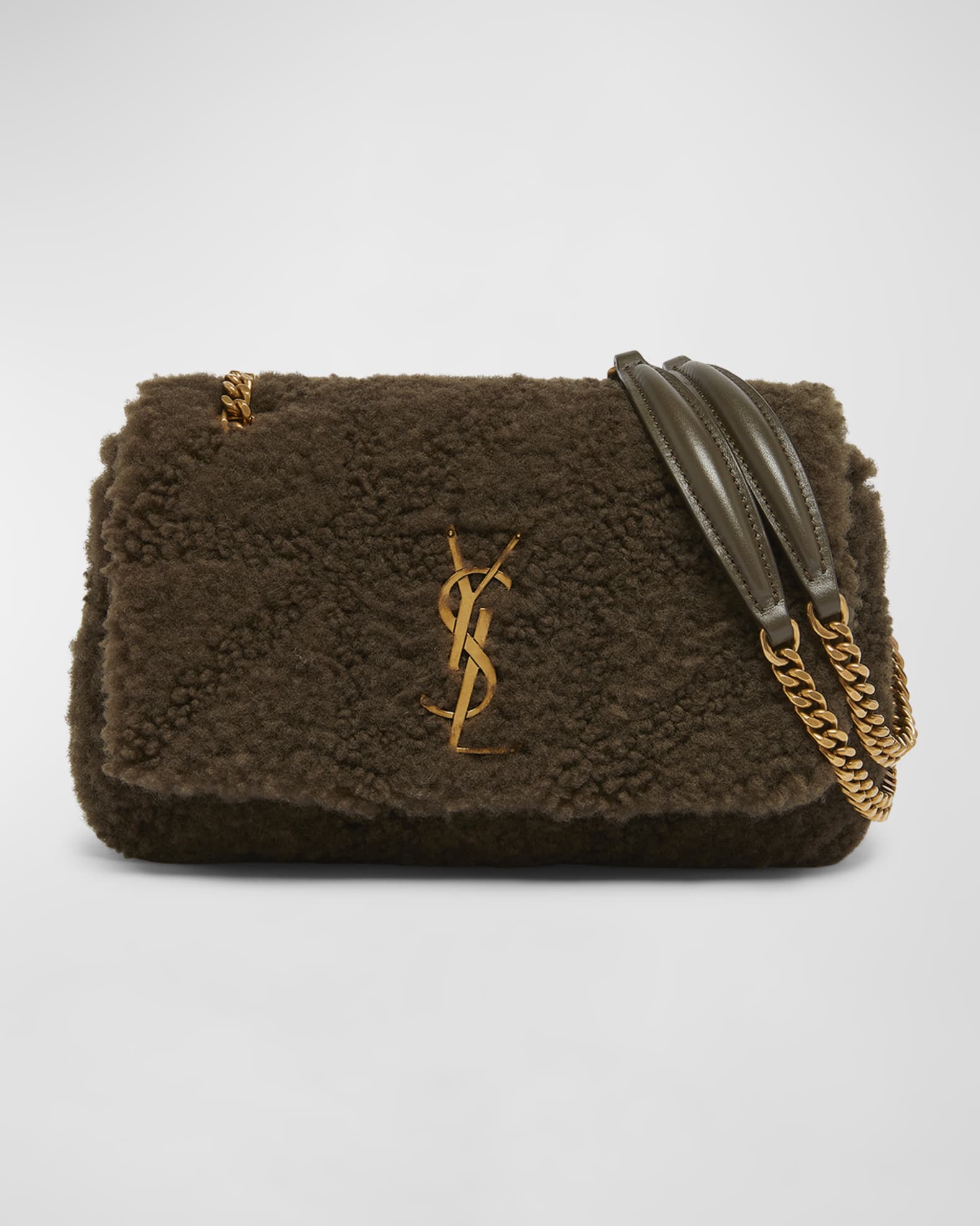Saint Laurent Jamie Small YSL Shoulder Bag in Lamb Shearling Fur Neiman Marcus