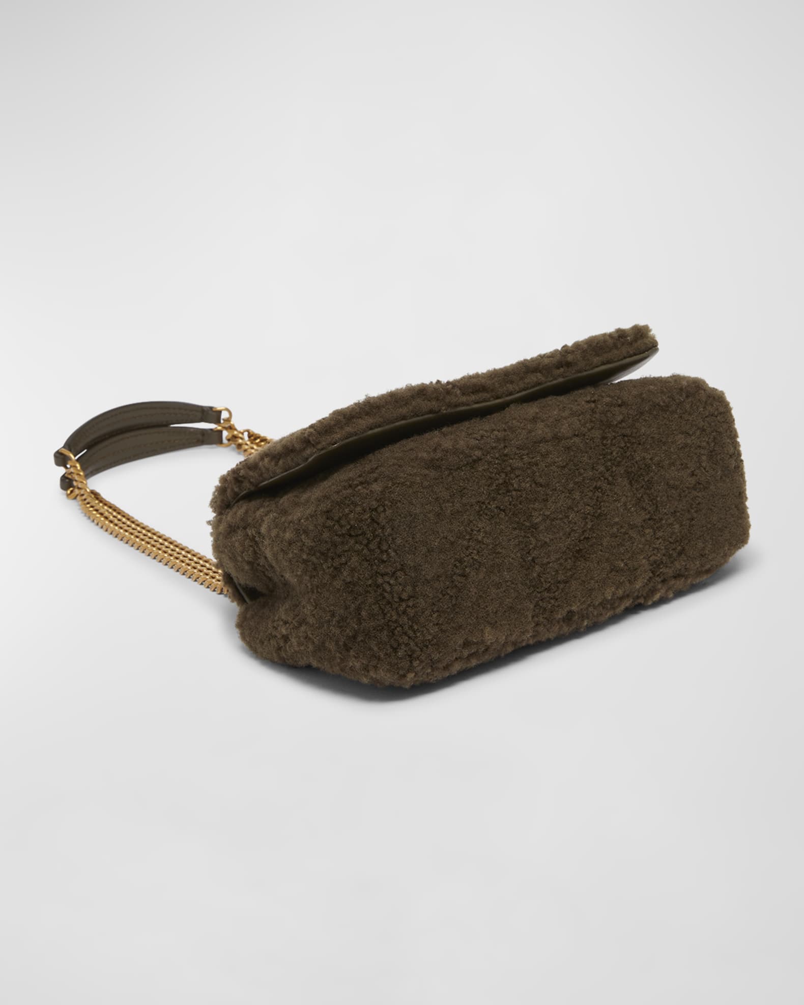 【関税&送料込】Saint Laurent Mud Shearling Jamie Small Shou Saint Laurent Jamie Small YSL Shoulder Bag in Lamb Shearling