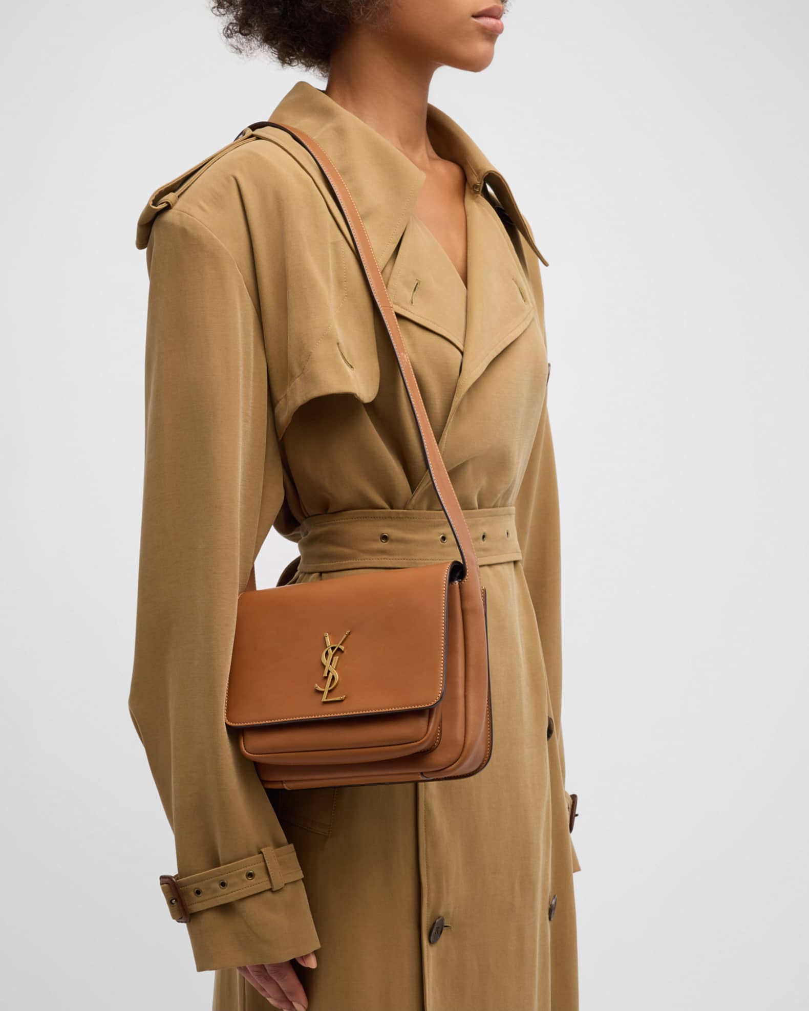 Saint Laurent Niki YSL Crossbody Bag in Vegetable Calf Leather Neiman Marcus