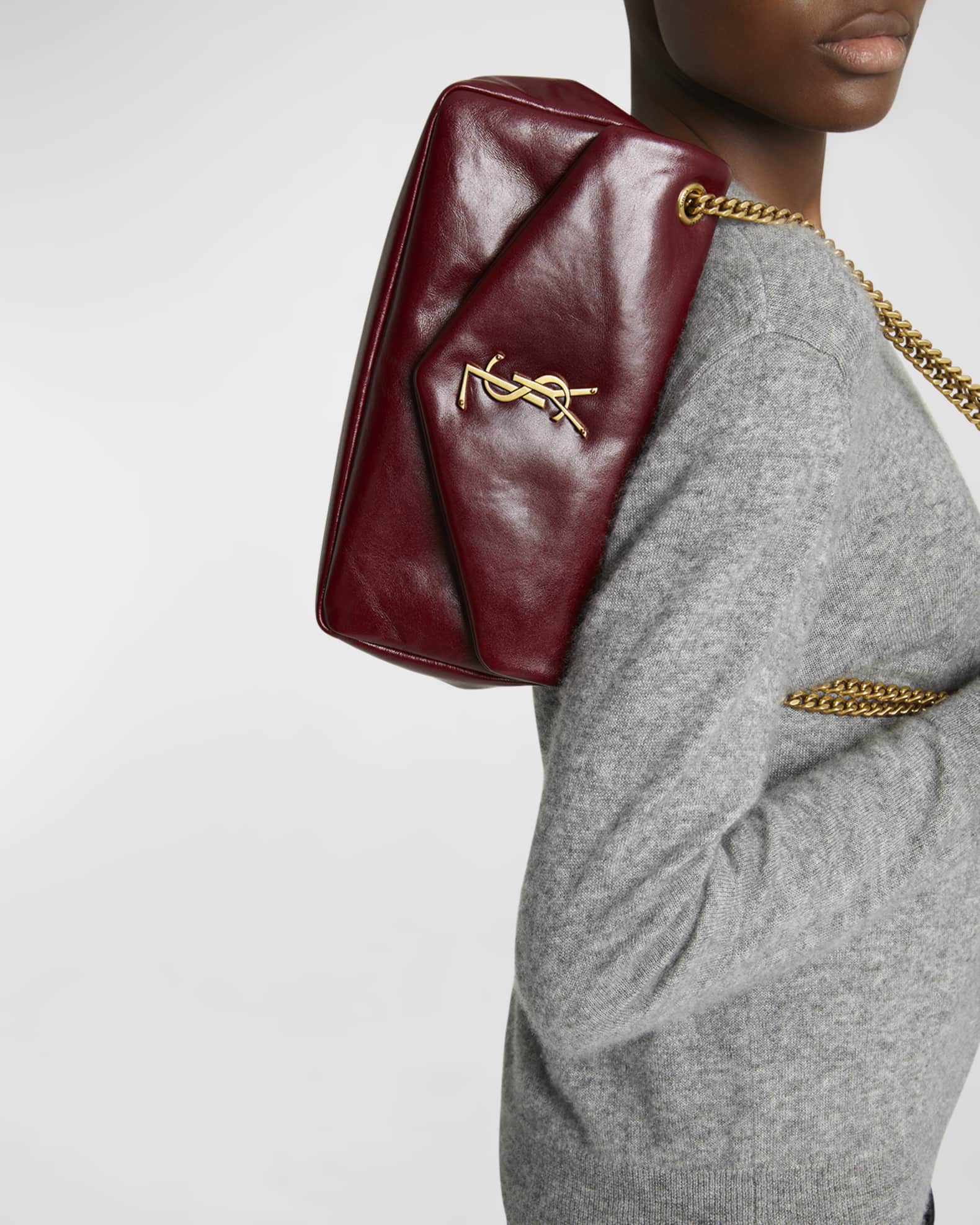 Saint Laurent カリプソ スモールショルダーバッグ Calypso small in plunged lambskin | Saint Laurent | YSL US