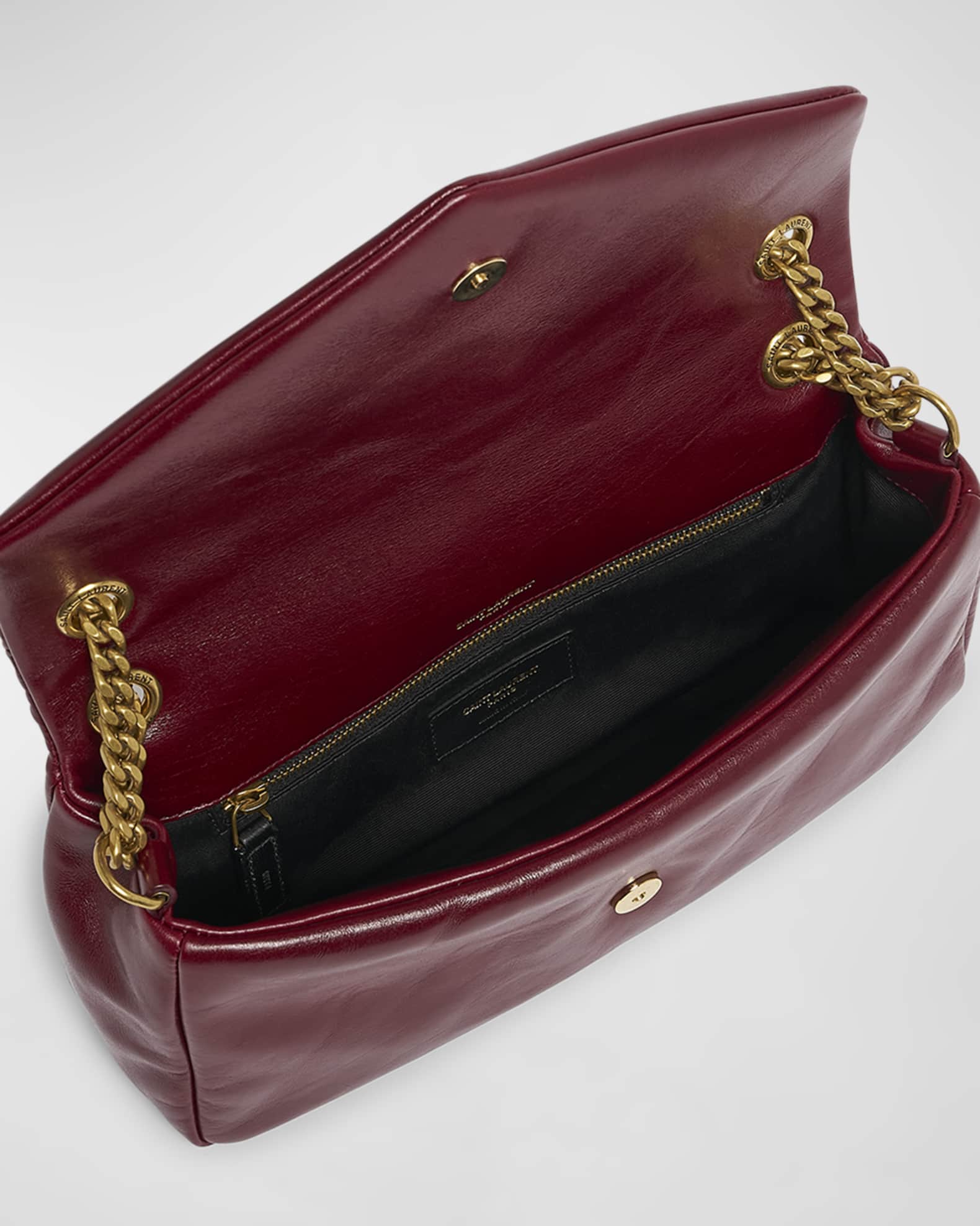 Saint Laurent Calypso Small YSL Shoulder Bag in Smooth