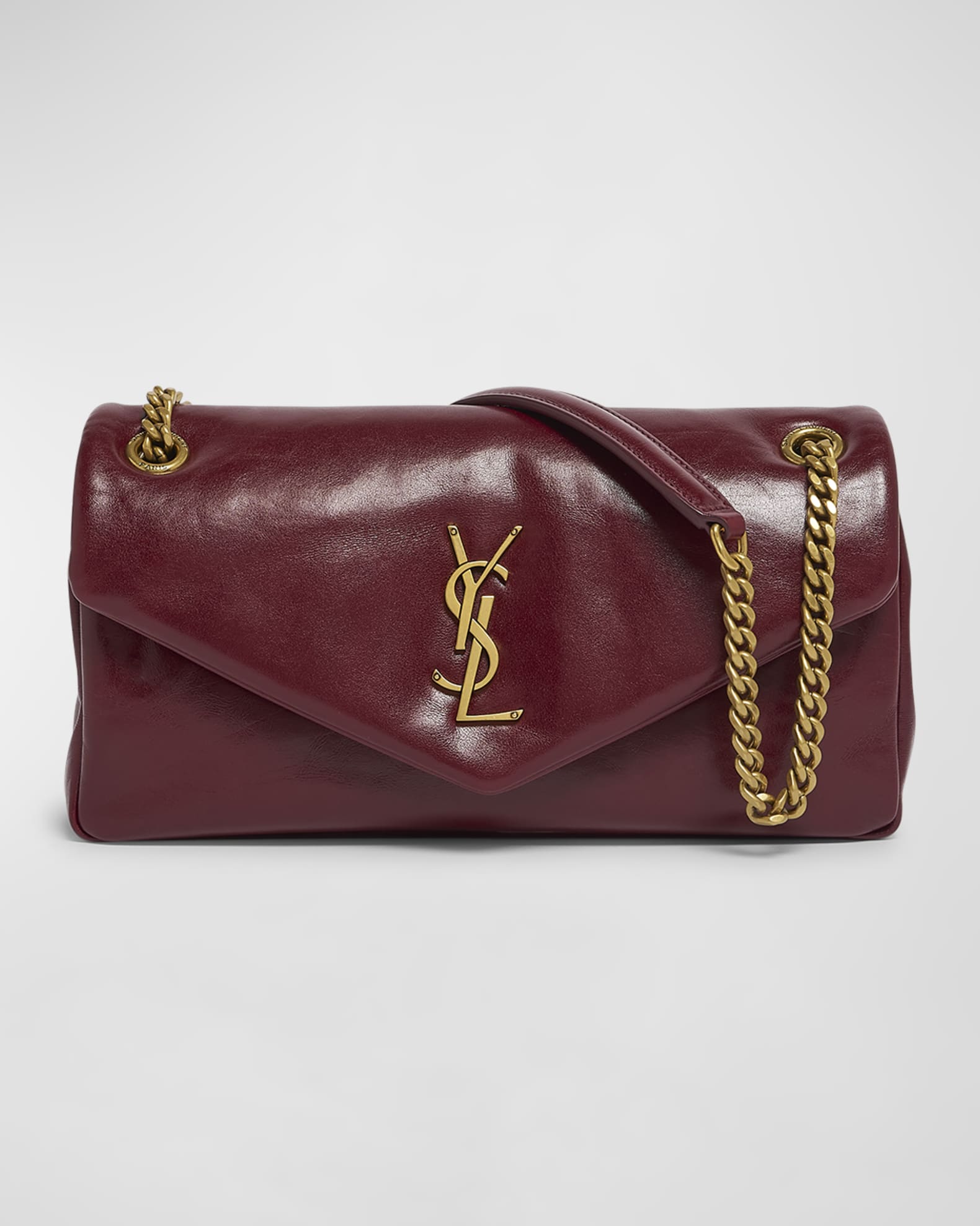 Saint Laurent Calypso Small YSL Shoulder Bag in Smooth Padded Leather Neiman Marcus