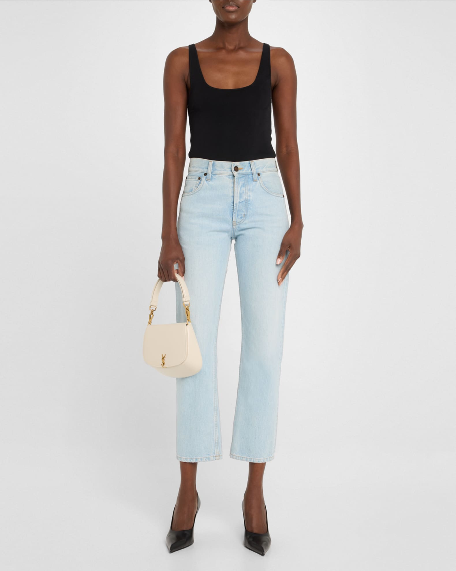 Saint Laurent Voltaire Top-Handle Bag in Smooth Leather