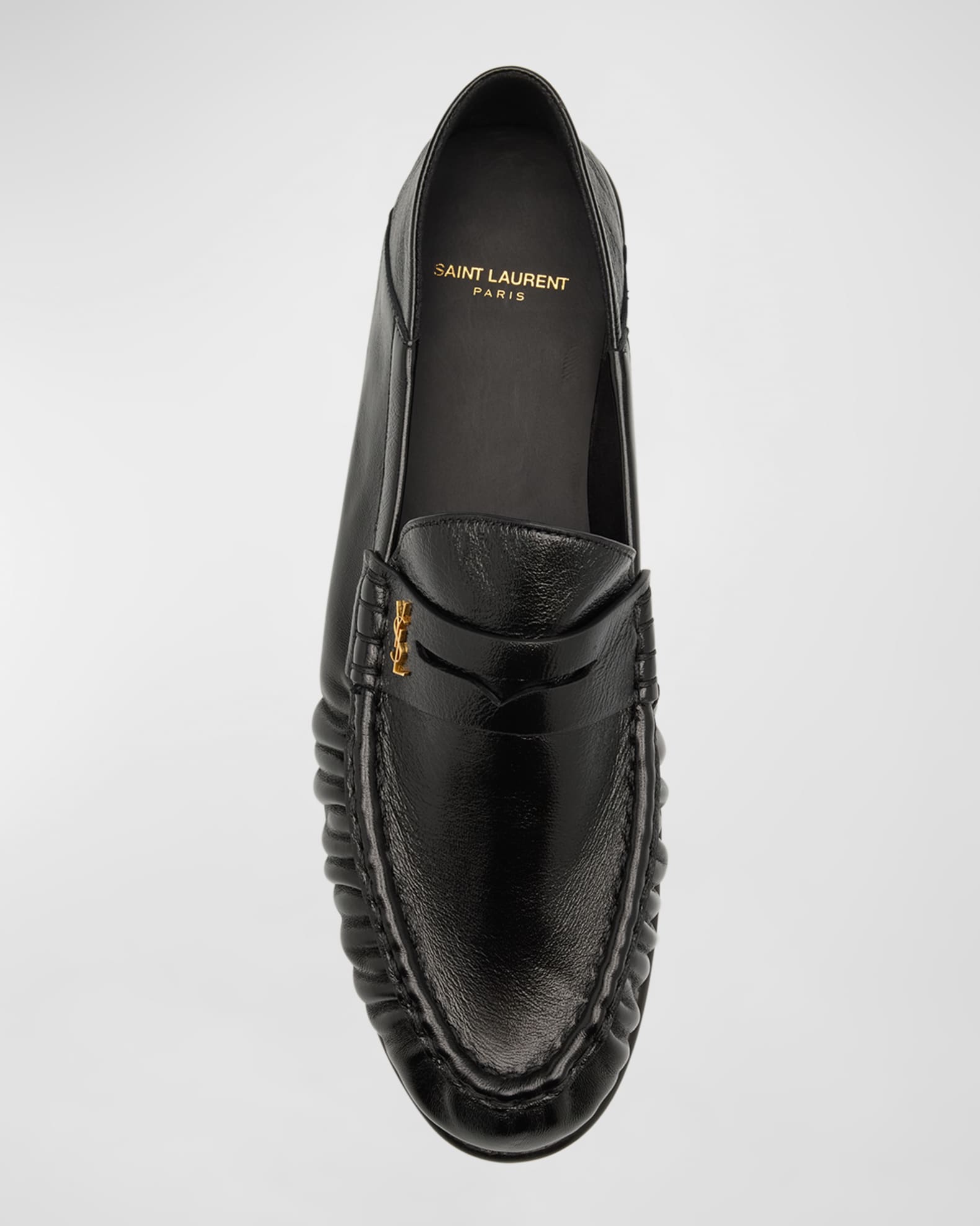 Saint Laurent Men's Le Loafer Leather Penny Loafers | Neiman