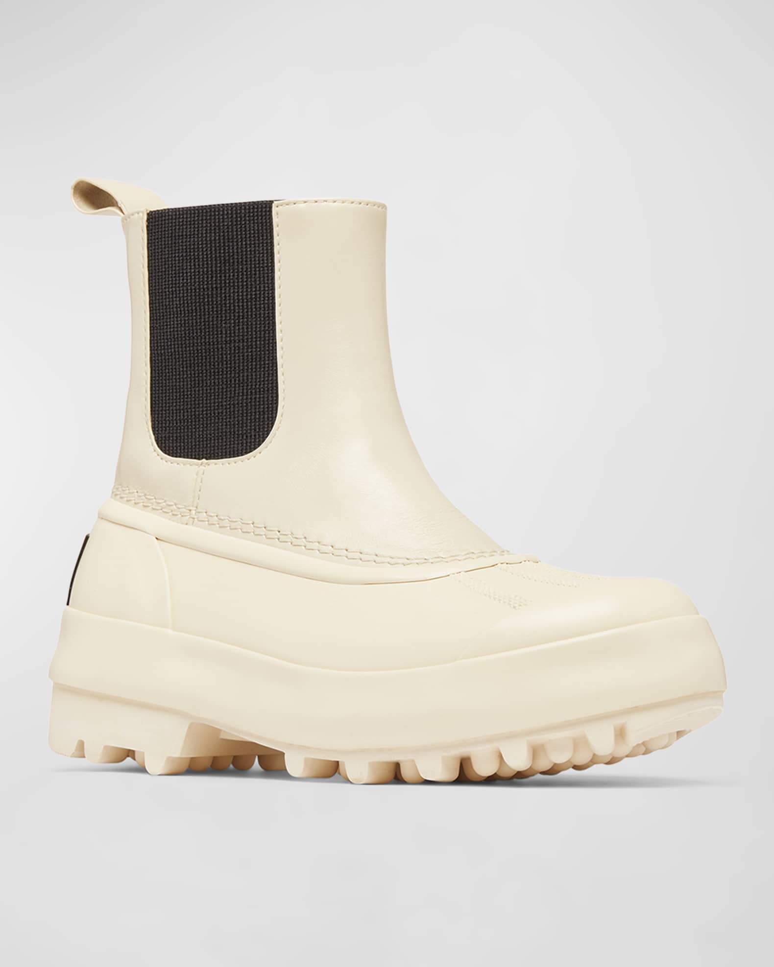 x Proenza Schouler Leather Rubber Chelsea Booties