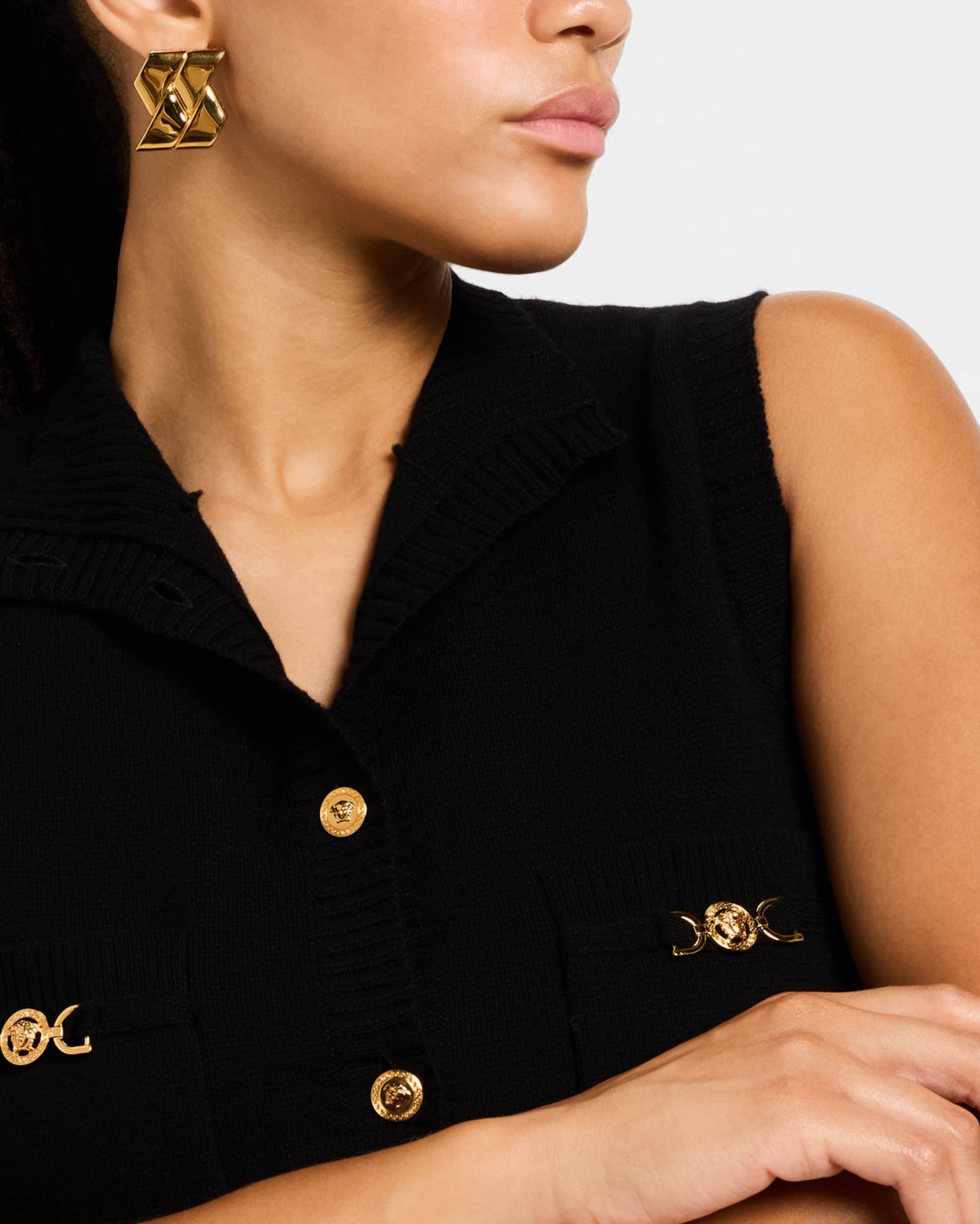 VERSACE｜ (Bind Stud Earrings (1018970 1A00620 3J000)) Bind Stud Earrings | VERSACE US