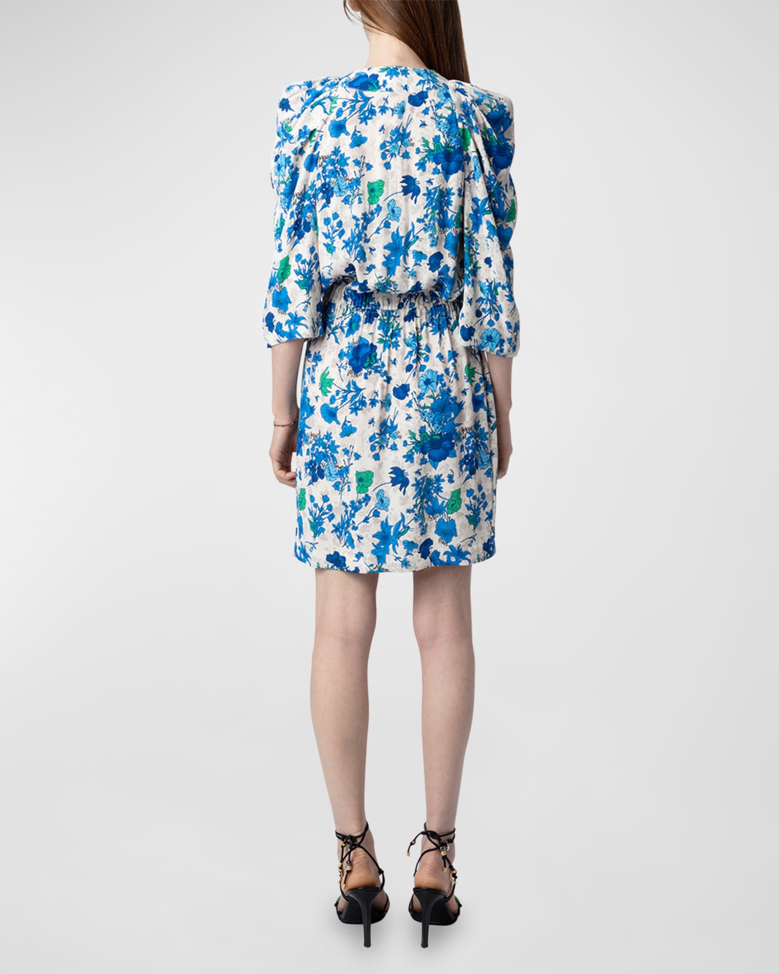 Zadig & Voltaire Garden Flowers Ruz Crepe Mini Dress Neiman Marcus