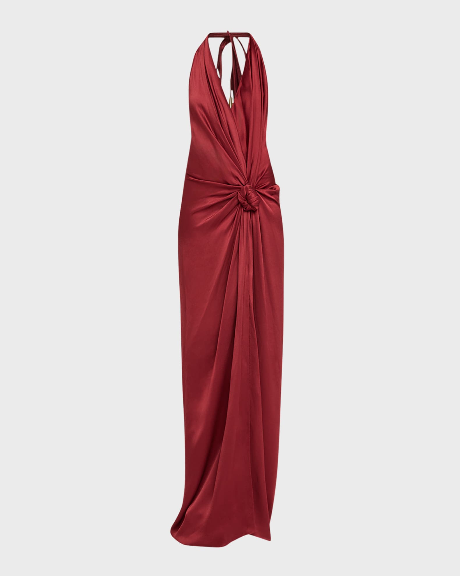 Silvia Tcherassi Jazmin Knotted Halter Draped Maxi Dress Neiman Marcus