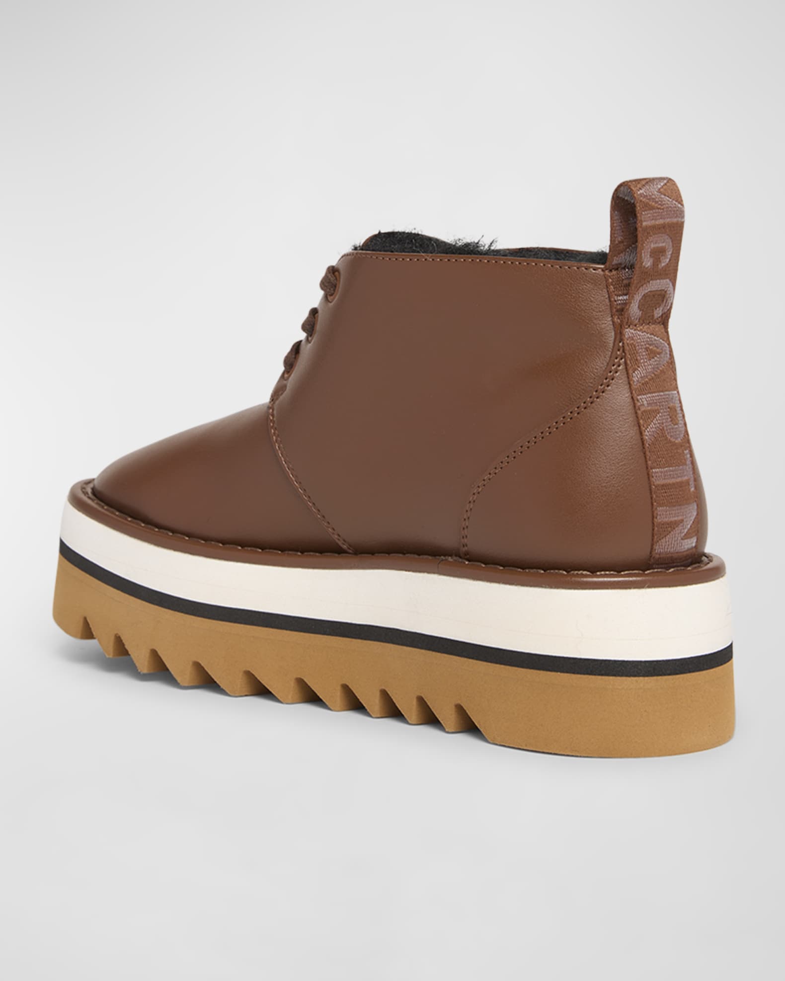 Stella McCartney Sneakelyse Vegan Lace-Up Platform Booties