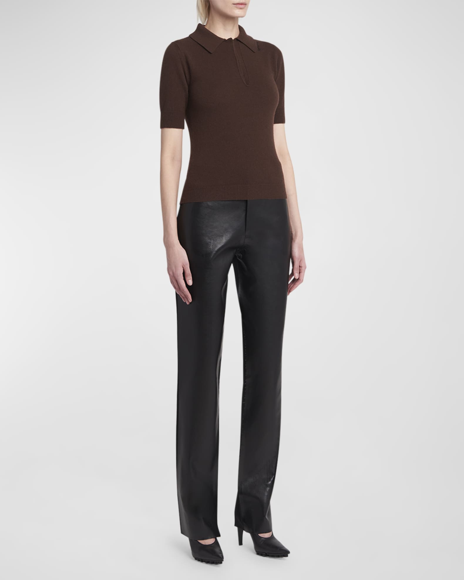 Slim Polo Wool Cashmere Sweater 1