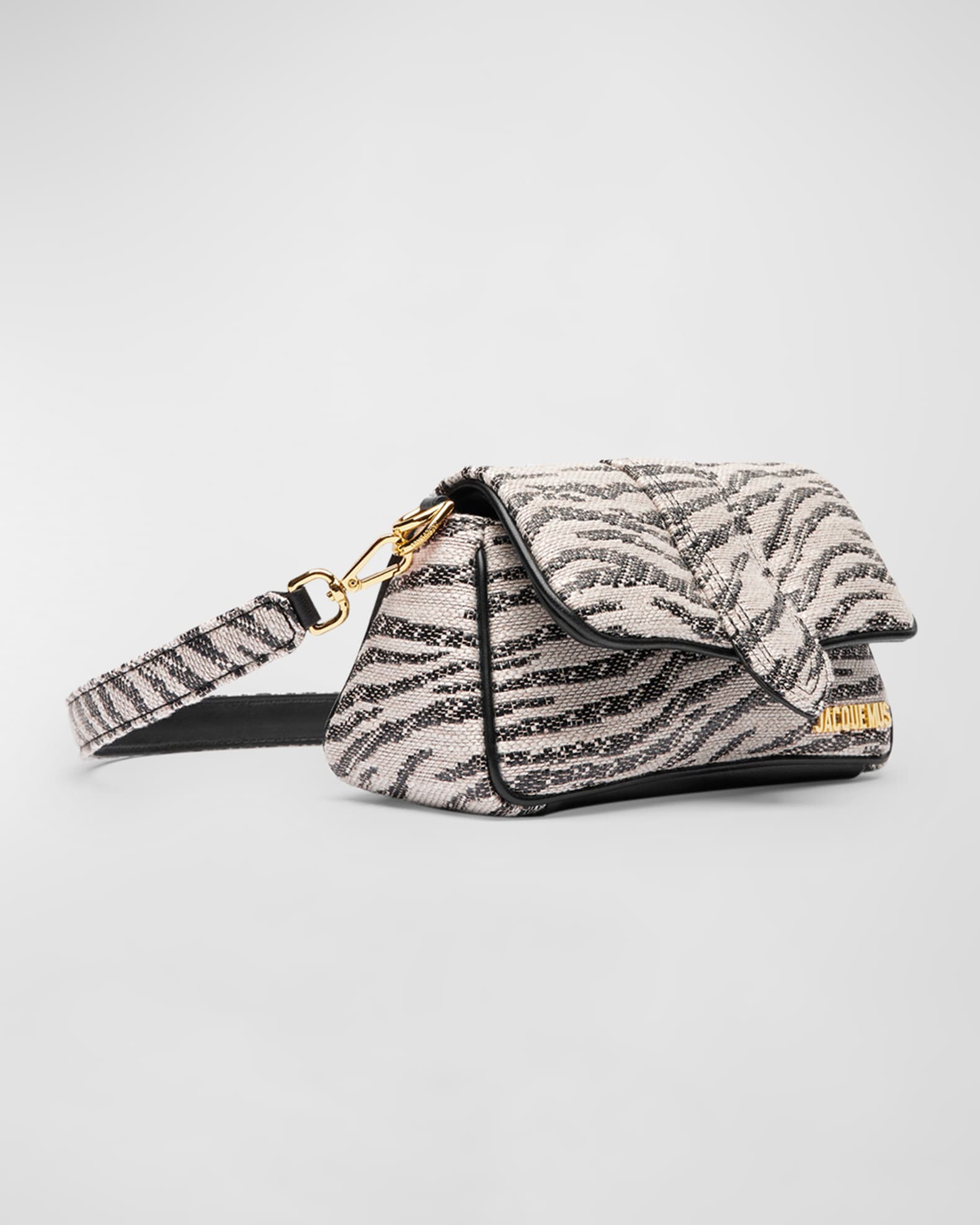 Jacquemus Le Petit Bambimou Zebra Canvas Shoulder Bag Neiman Marcus