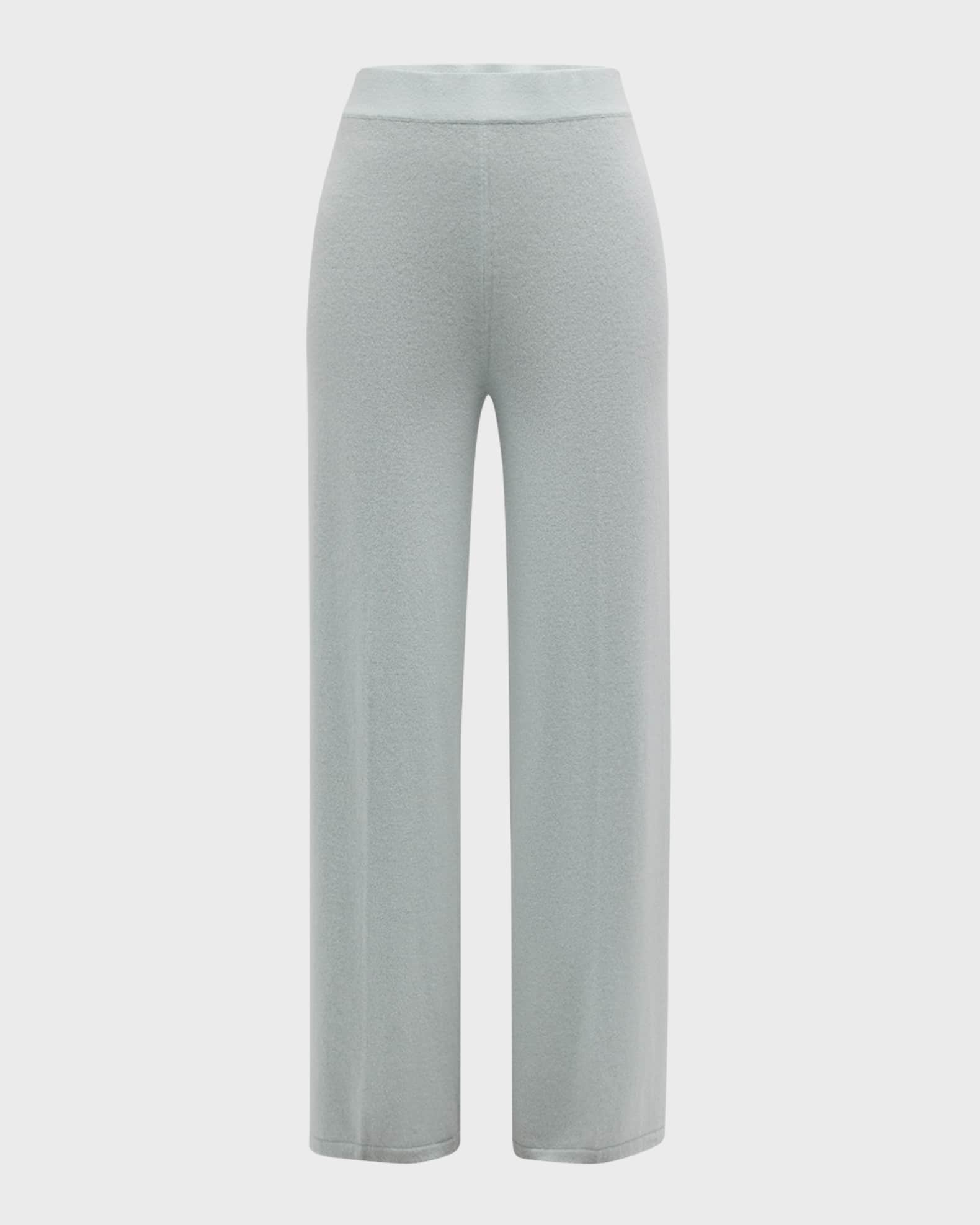 Cashmere Straight-Leg Knit Pants 0