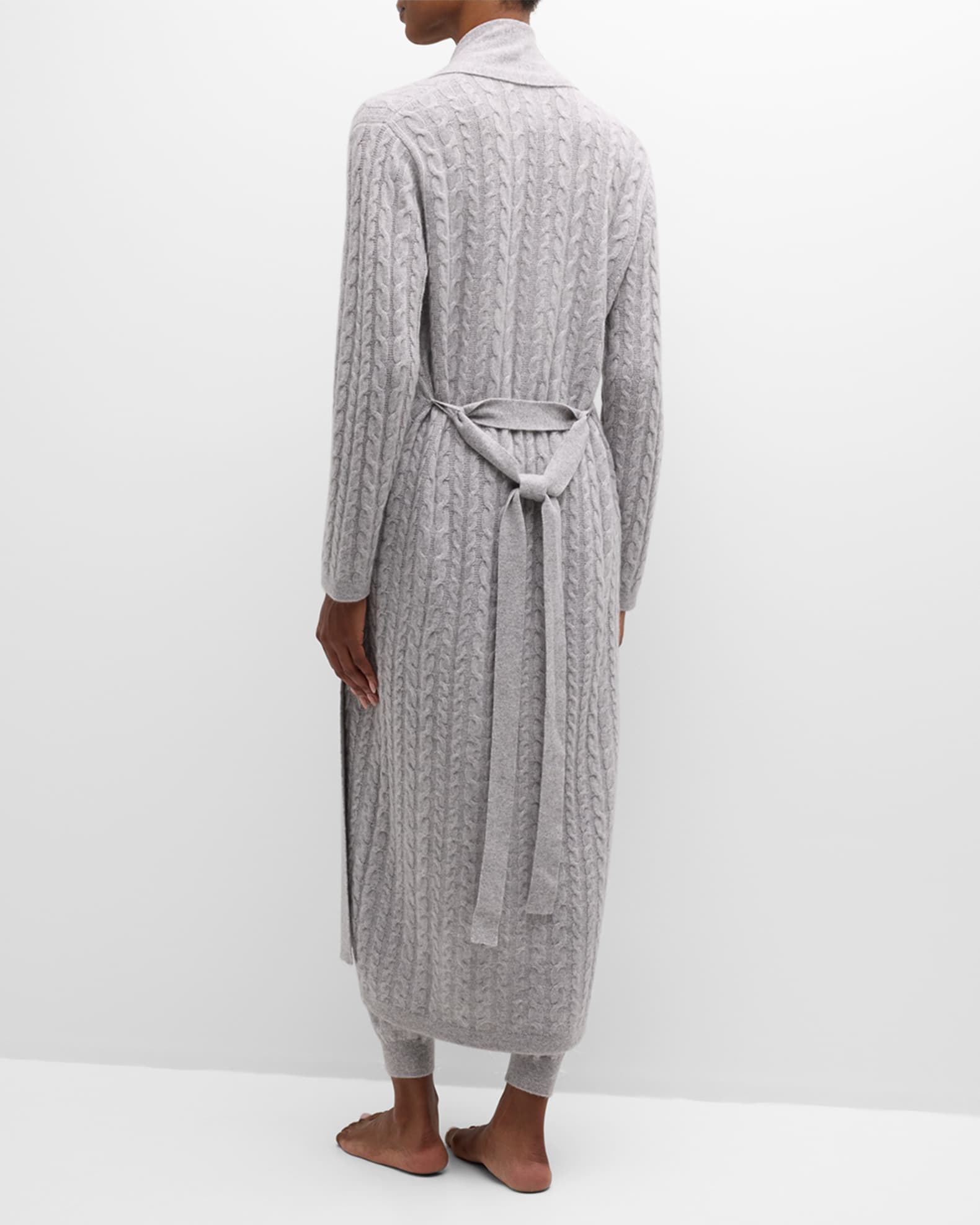 Cashmere Cable-Knit Robe