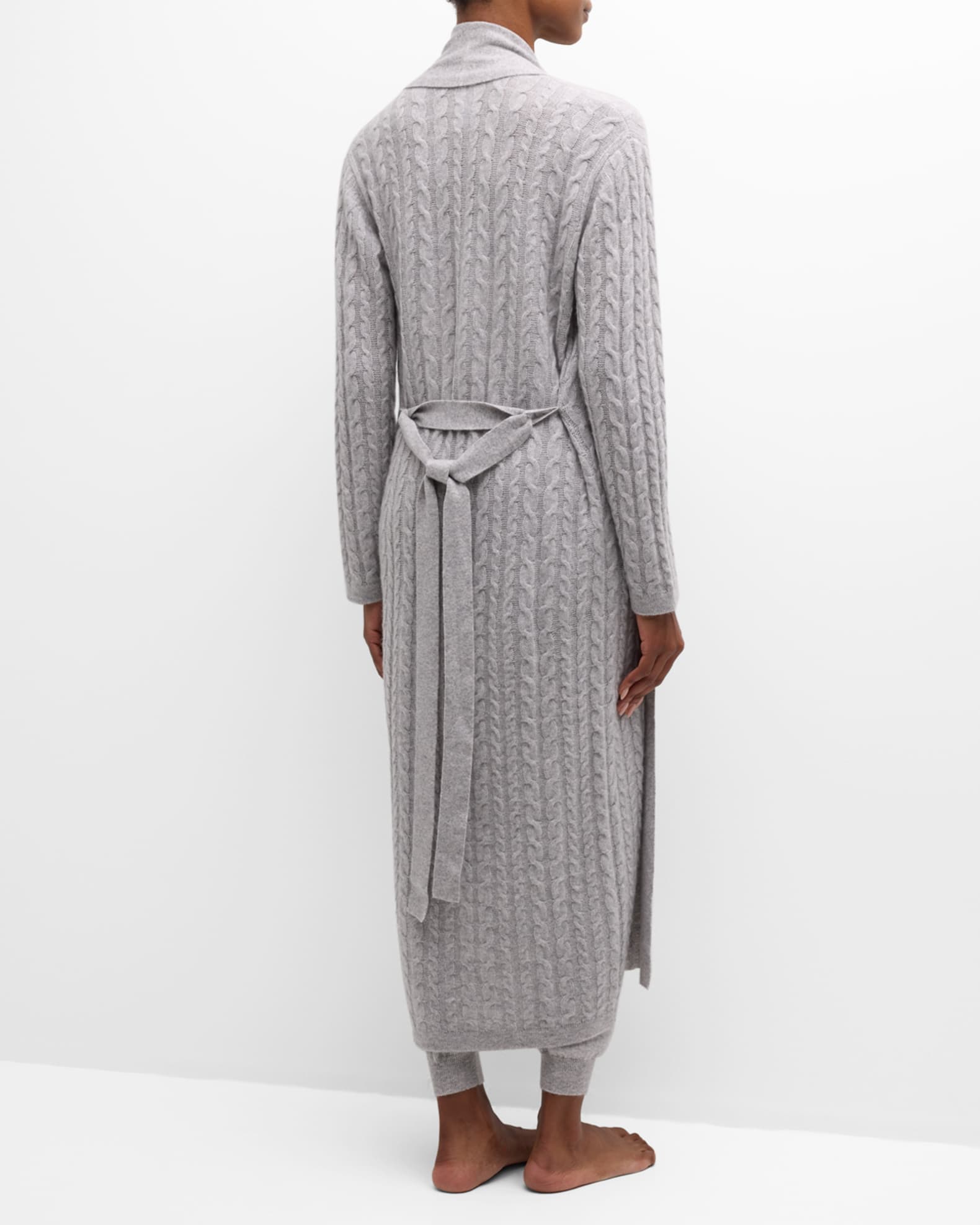 Cashmere Cable-Knit Robe