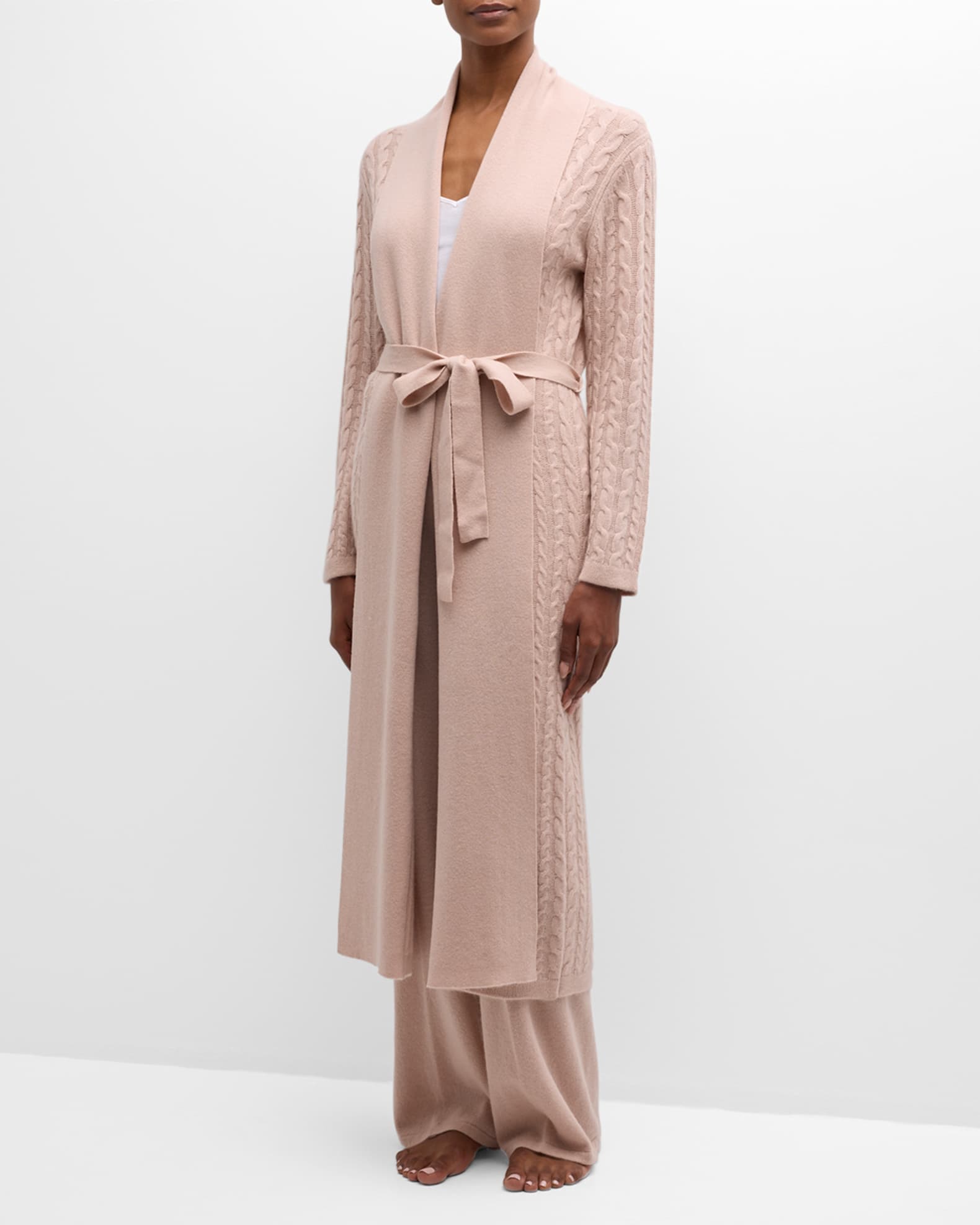 Cashmere Cable-Knit Robe 1