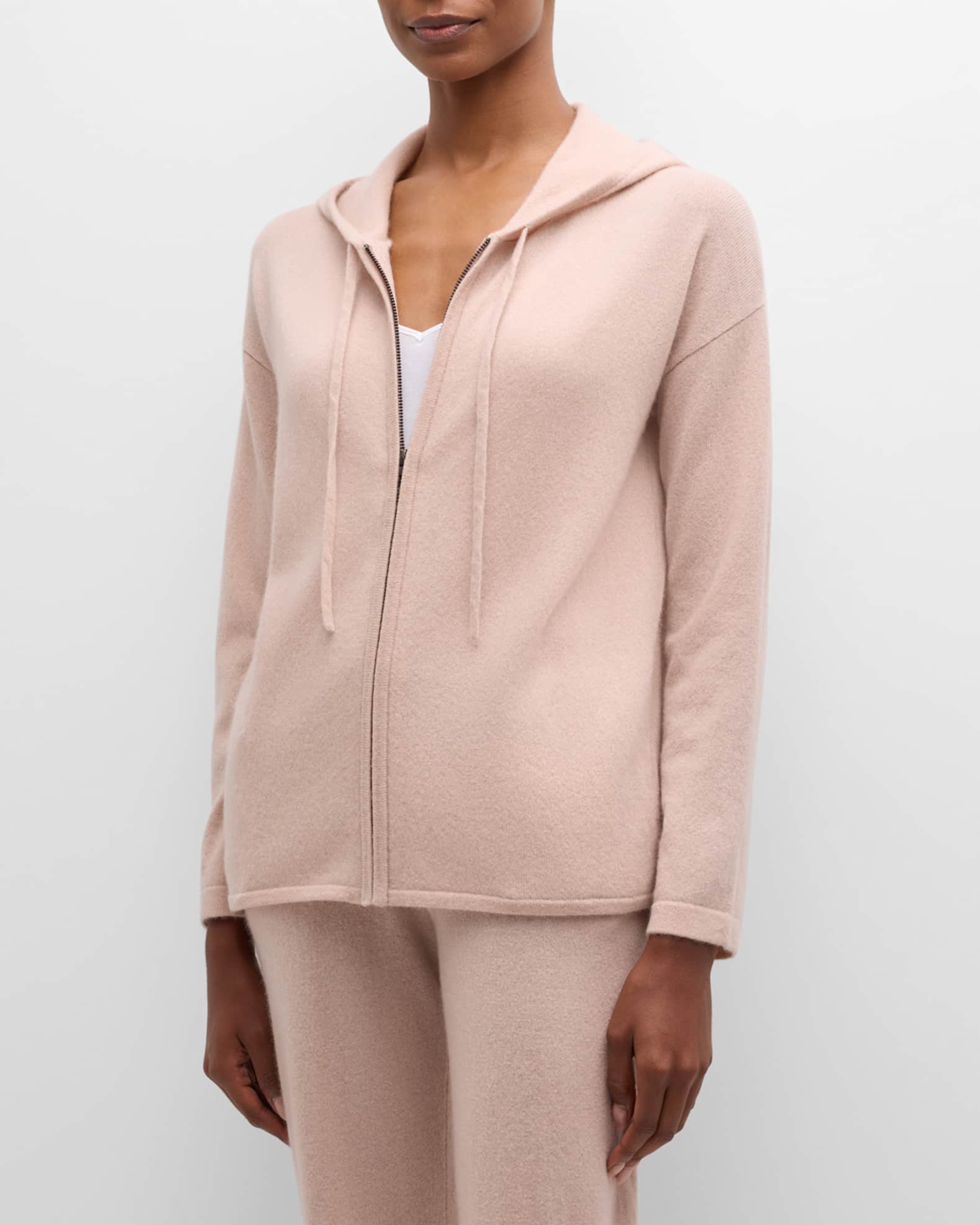 Cashmere Zip Front Hoodie