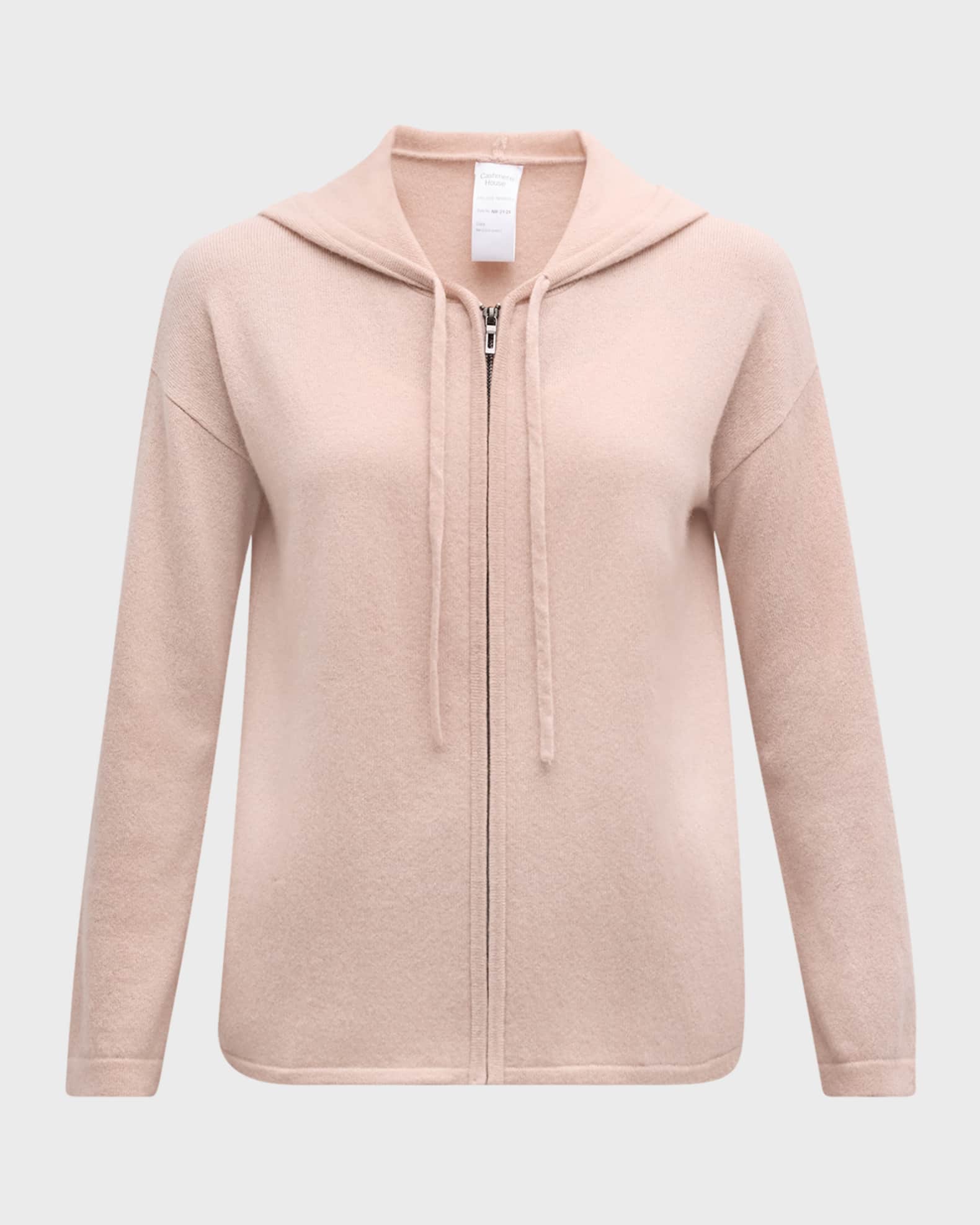 Cashmere Zip Front Hoodie