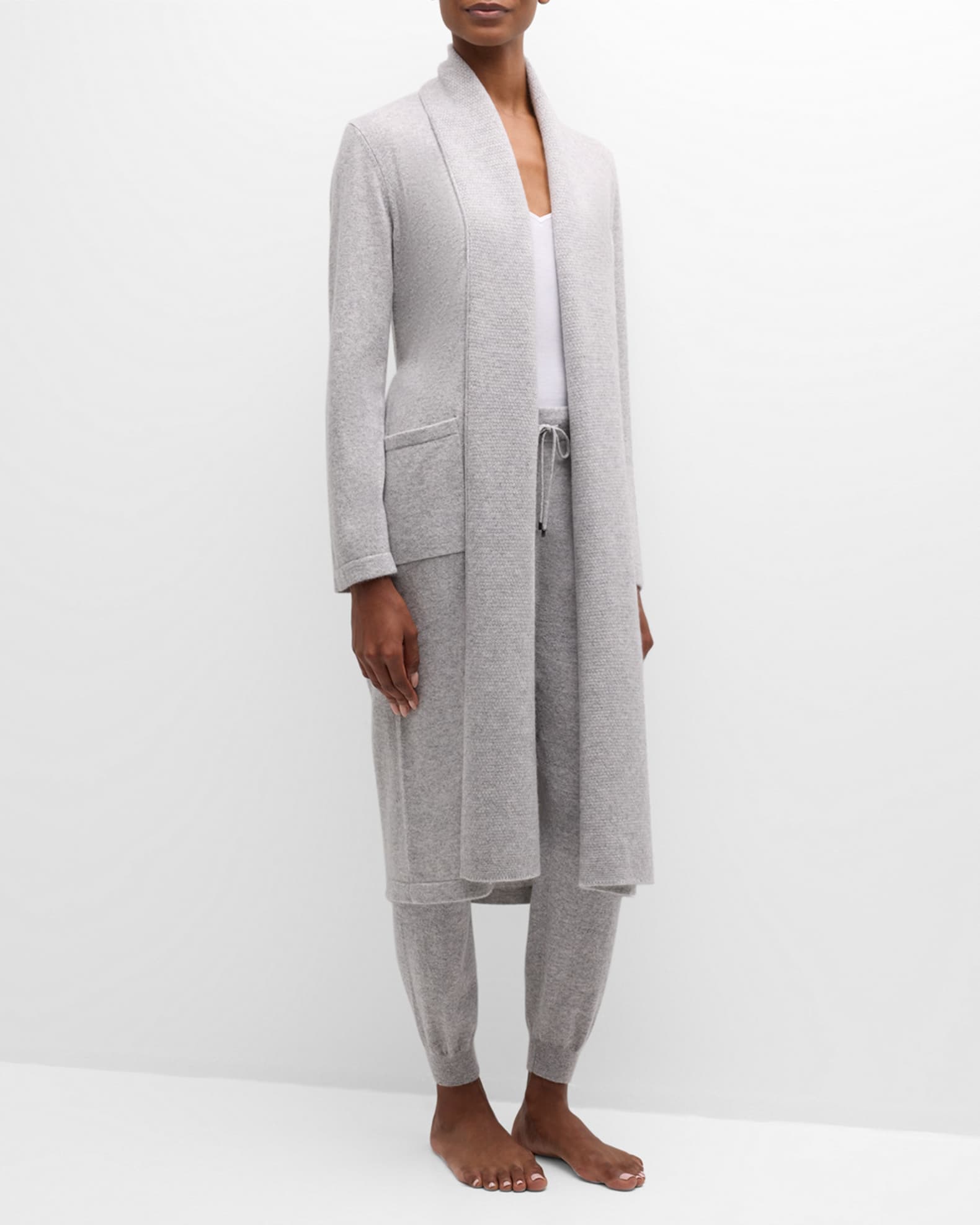 Cashmere Shawl-Collar Robe 1