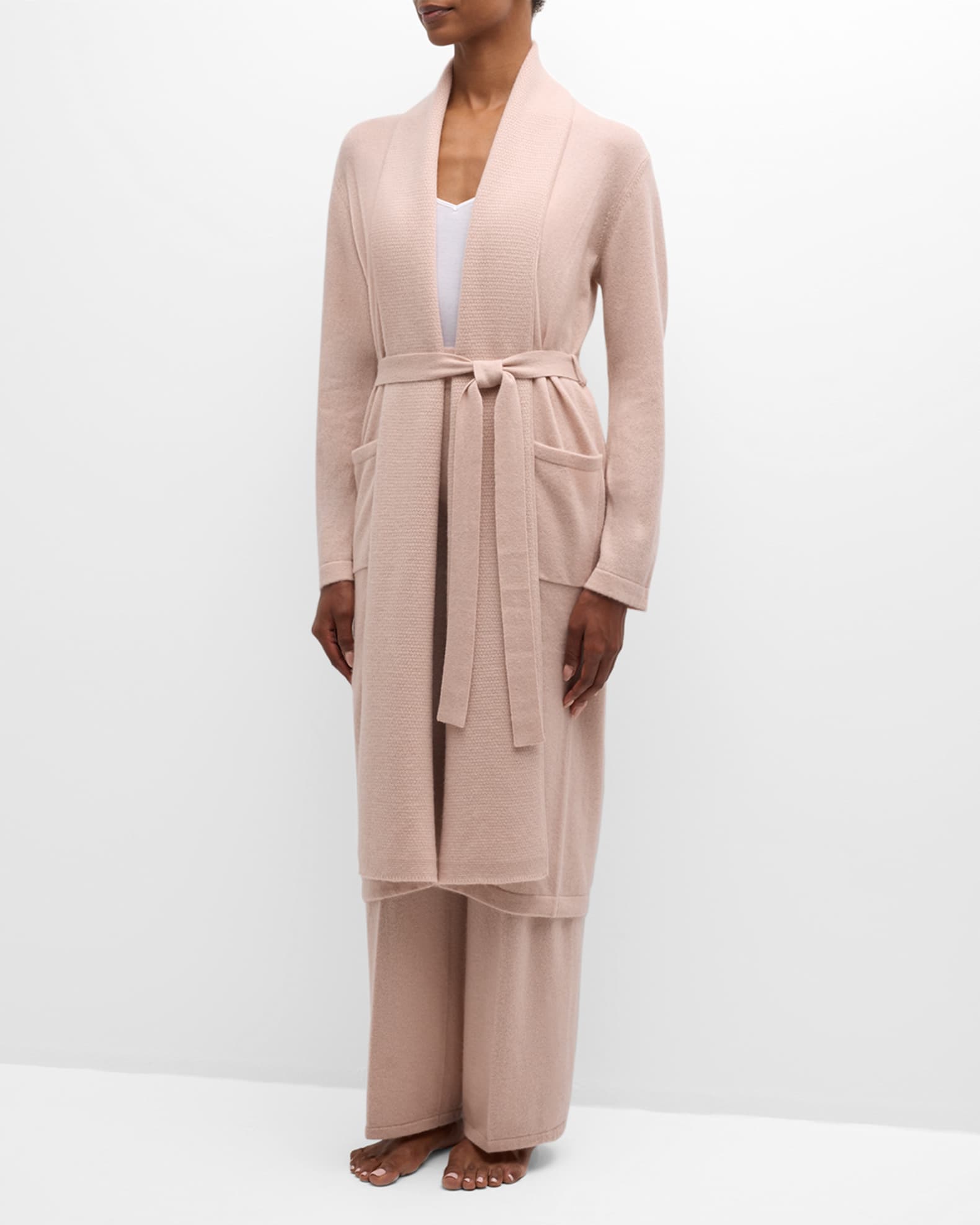Cashmere Shawl-Collar Robe 1