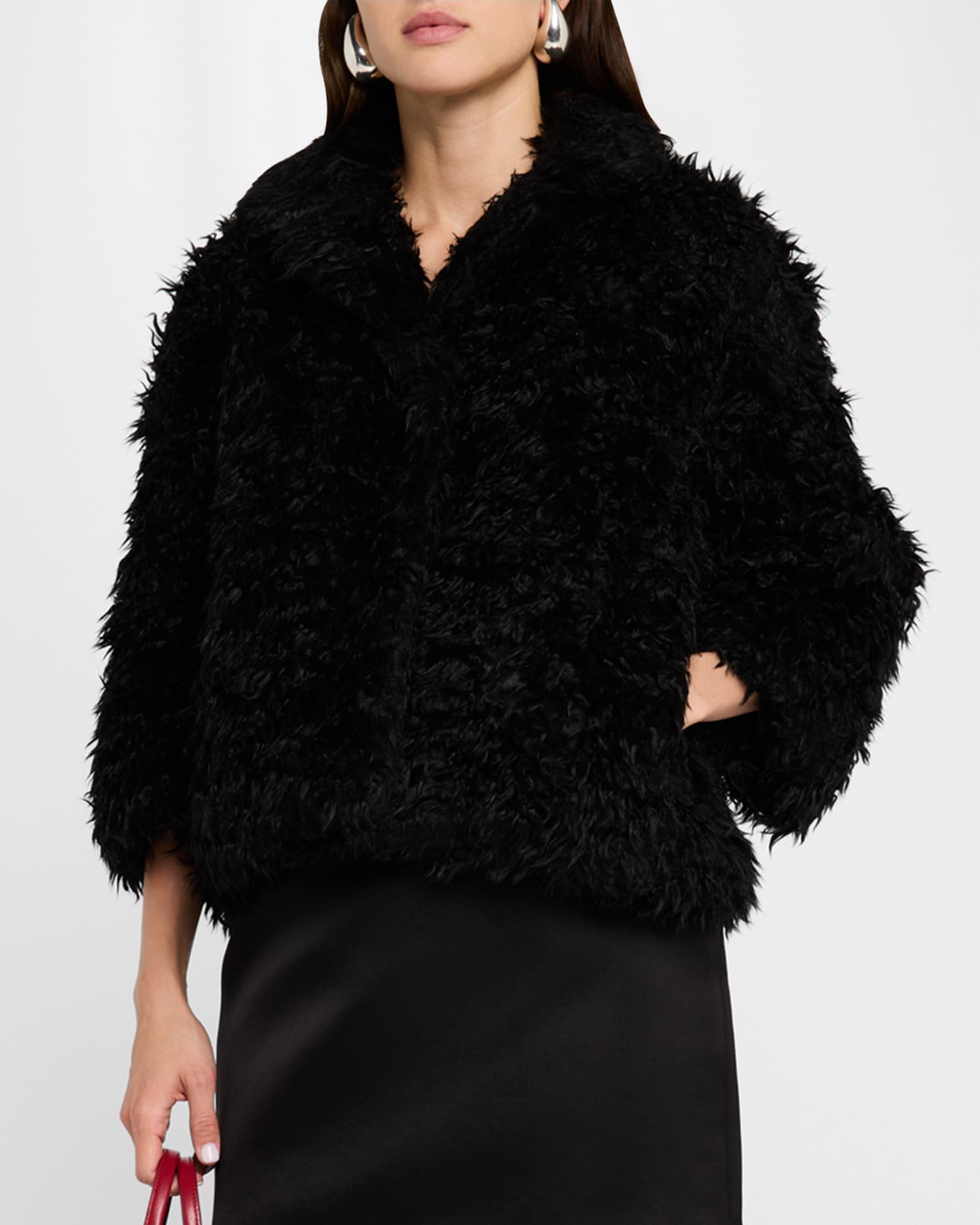 Shaggy faux fur jacket cheap