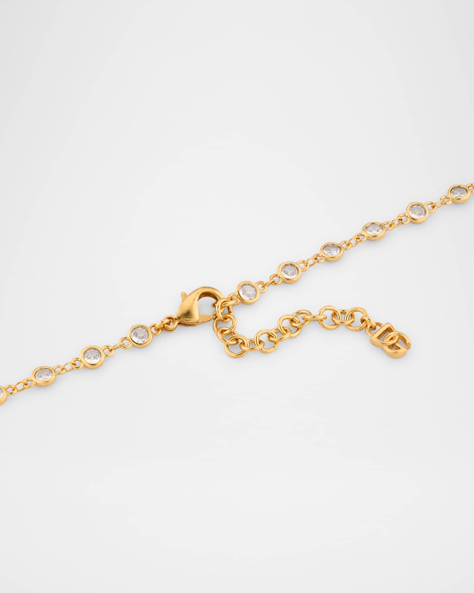 Dolce&Gabbana Rhinestone DG Logo Pendant Necklace | Neiman Marcus