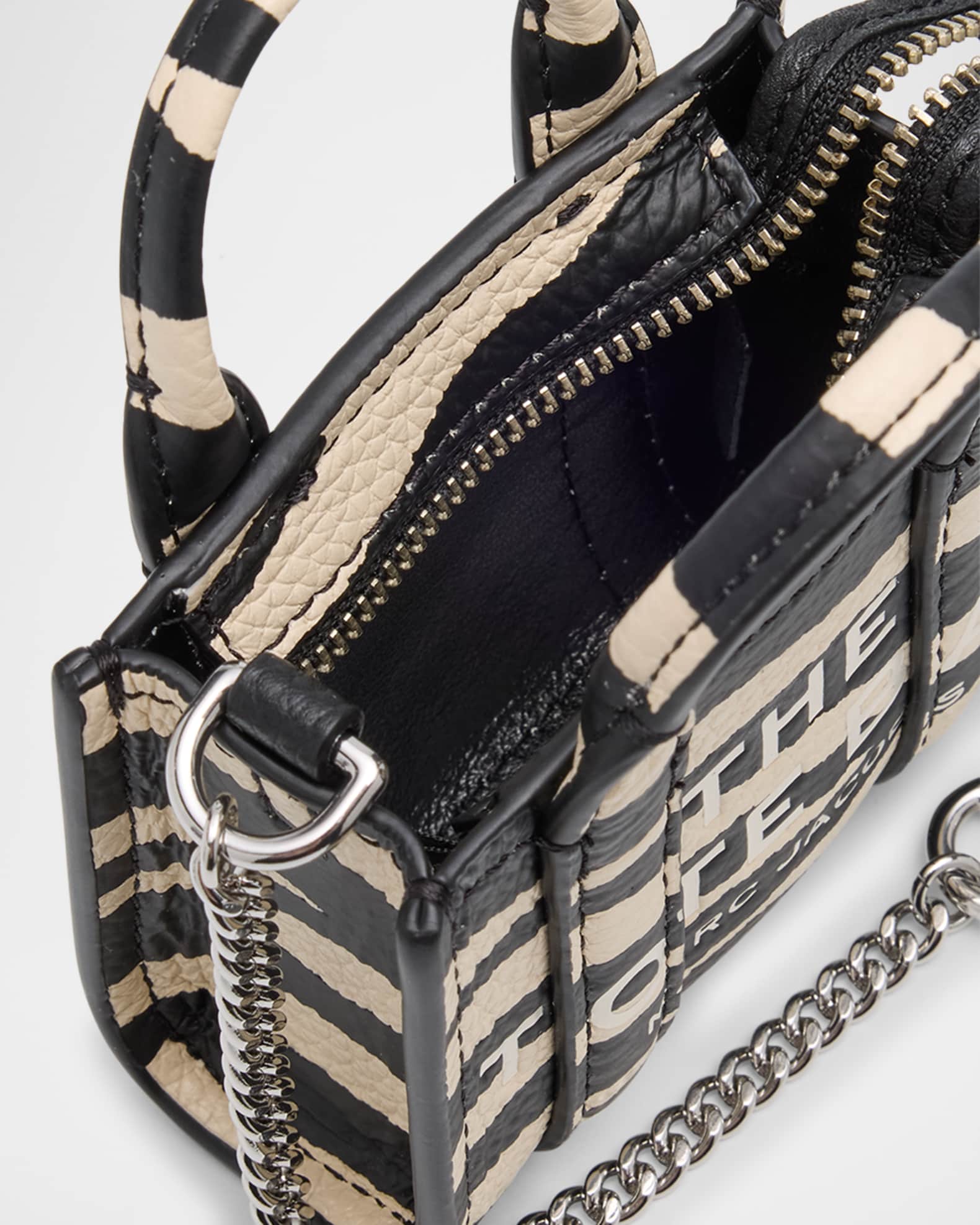 Marc Jacobs The Zebra Leather Nano Tote Charm | Neiman Marcus