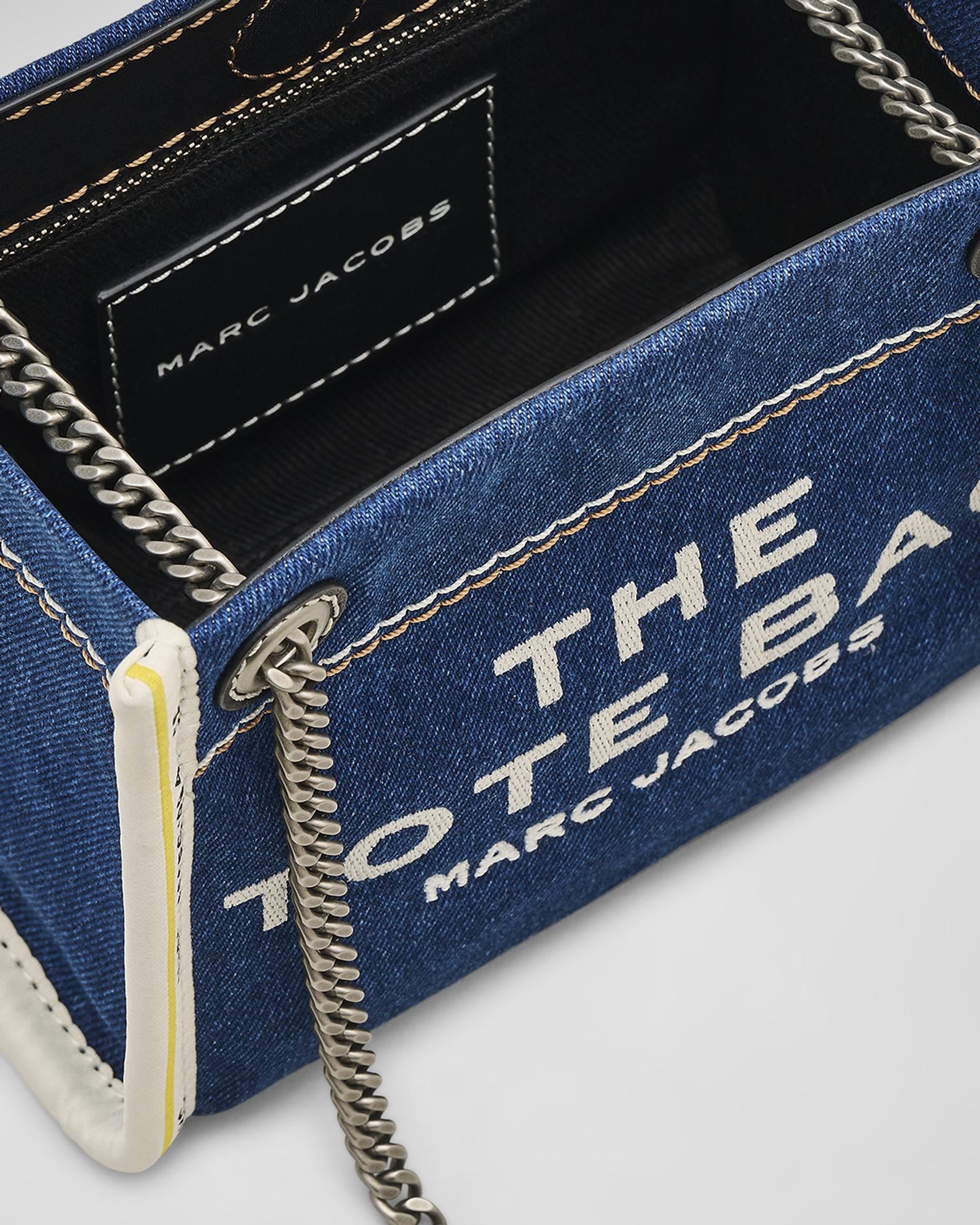 The Denim Chain Crossbody Tote Bag | Neiman Marcus