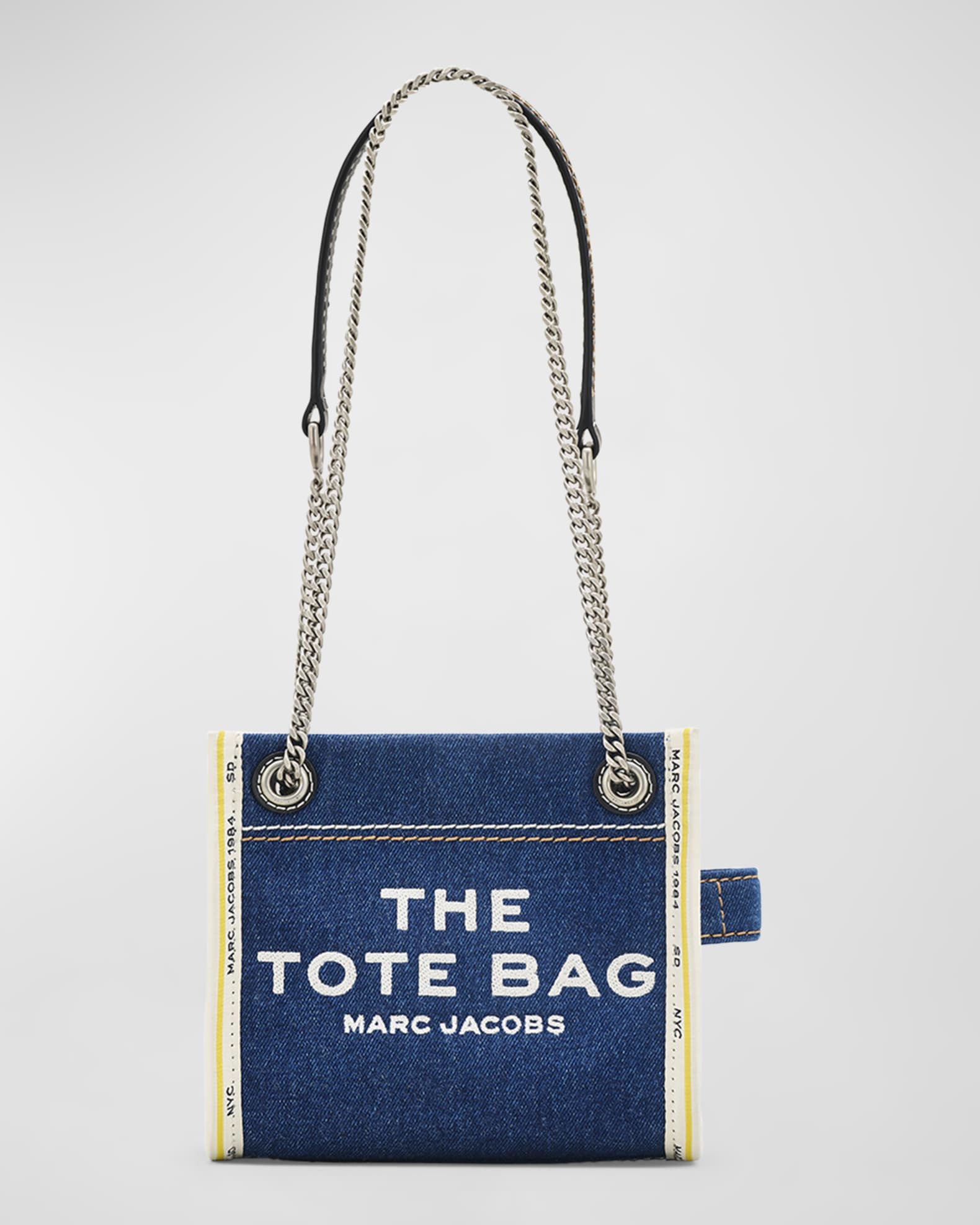The Denim Chain Crossbody Tote Bag 0