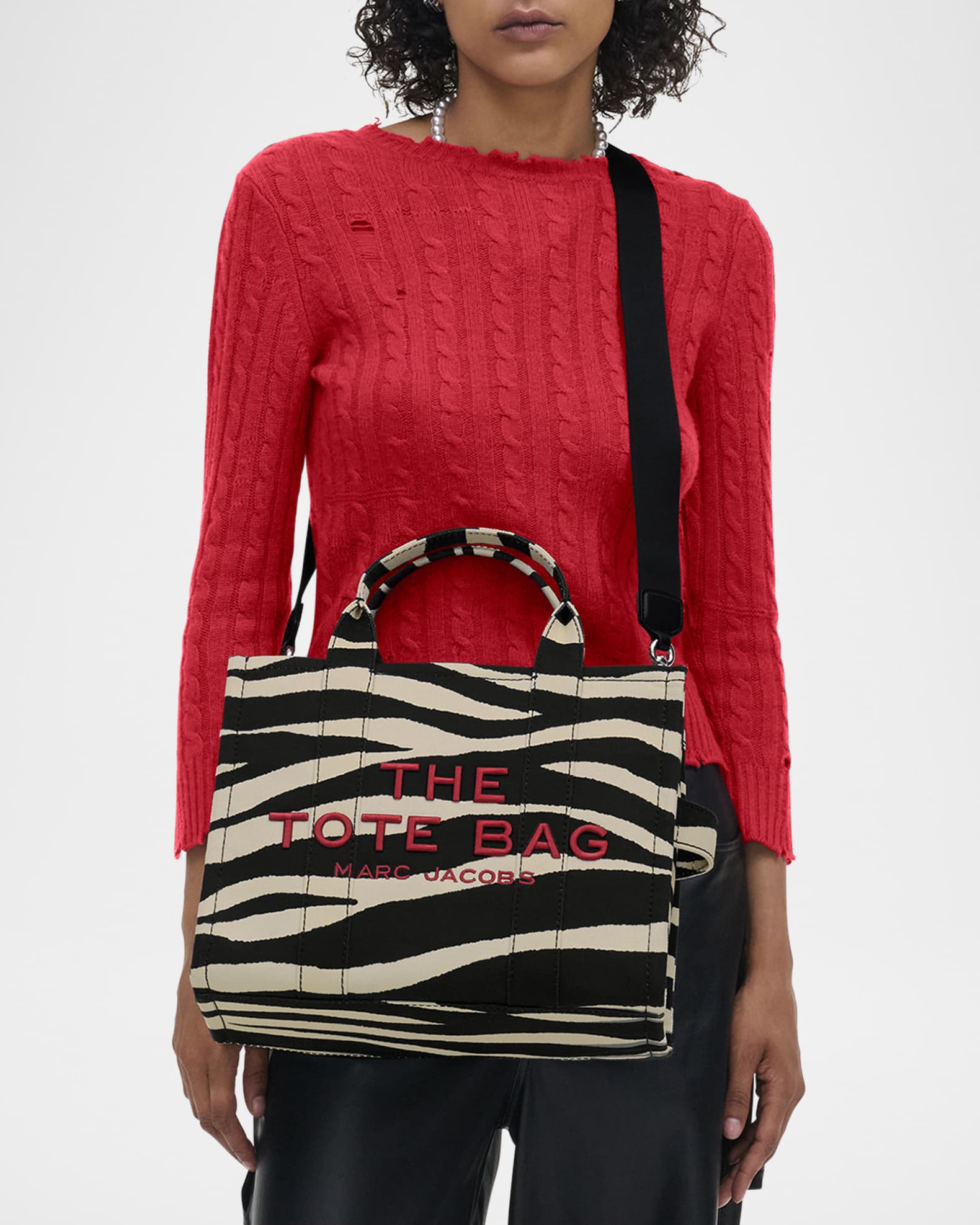 Marc Jacobs The Zebra Canvas Medium Tote Bag | Neiman Marcus Marc Jacobs The Zebra Canvas Medium Tote Bag | Neiman Marcus