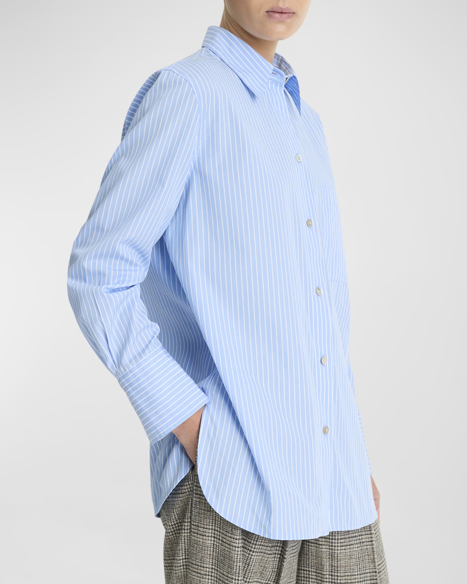 Stripe Button Front Shirt