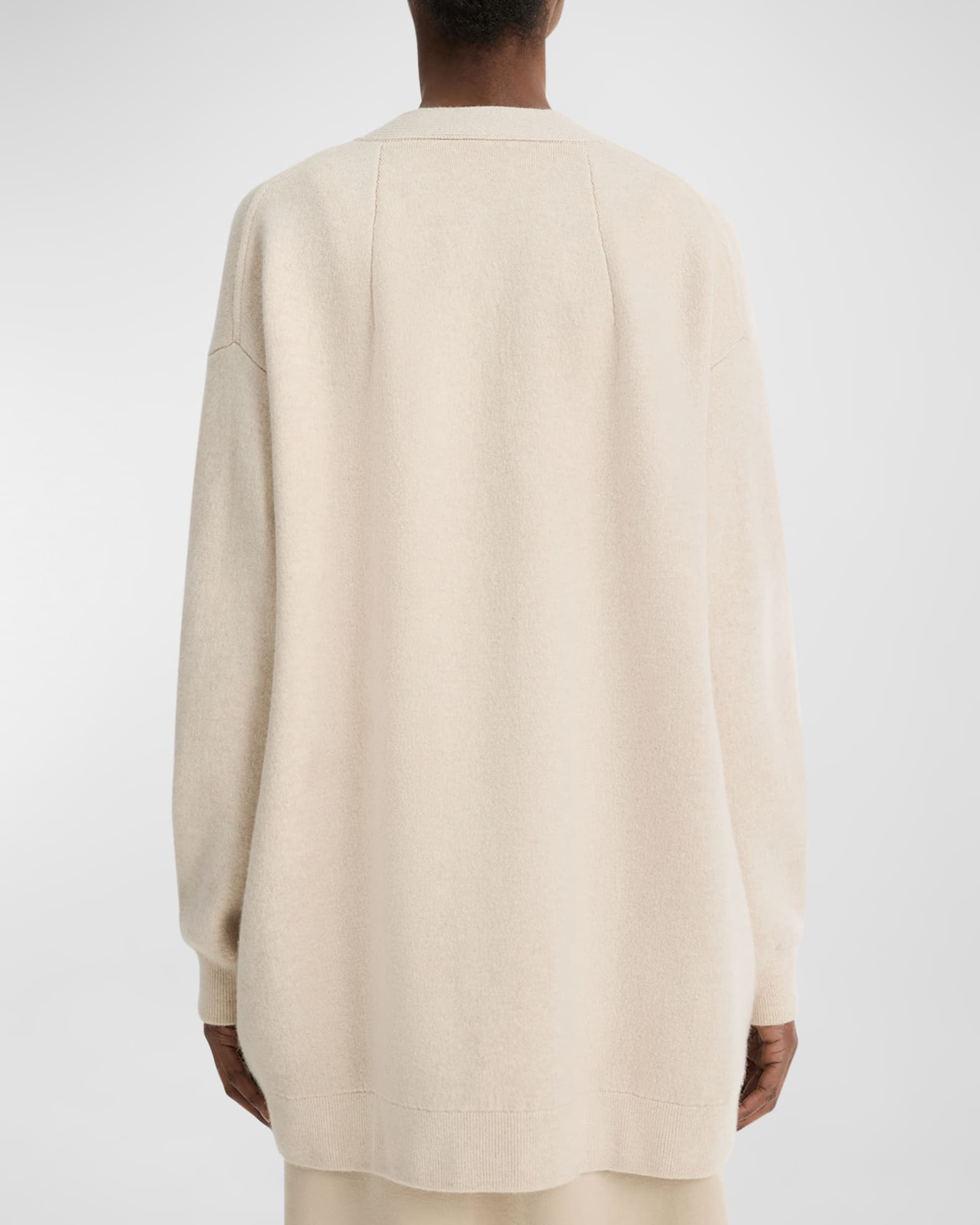 Wool and Cashmere Oversized Double Knit Cardigan