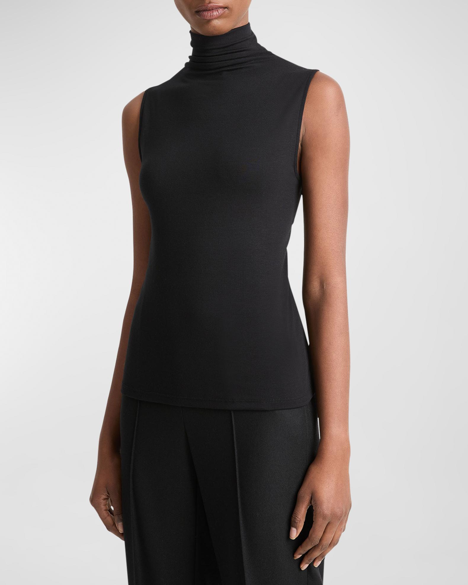 Vince Sleeveless Turtleneck Top Neiman Marcus