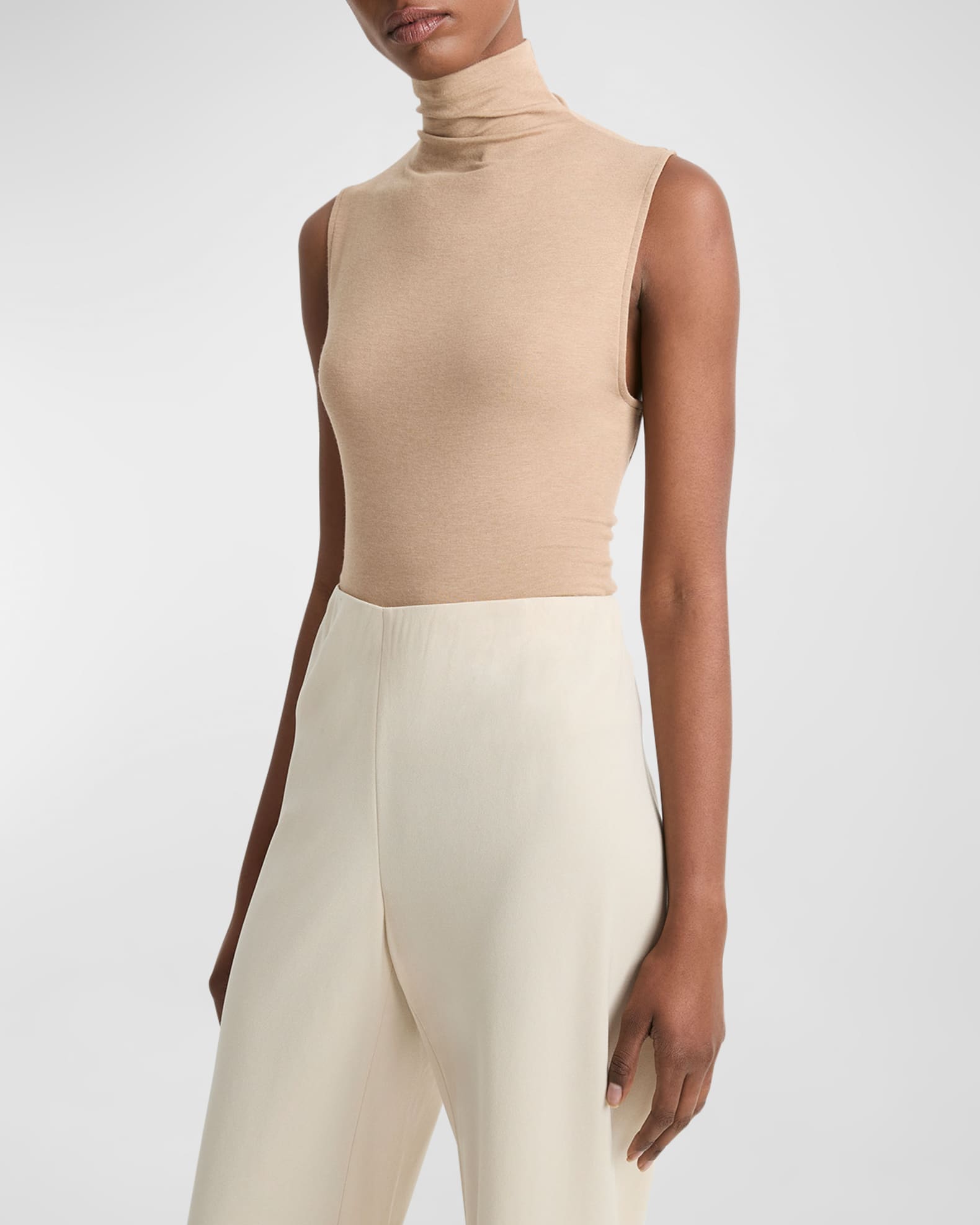 Sleeveless Turtleneck Top