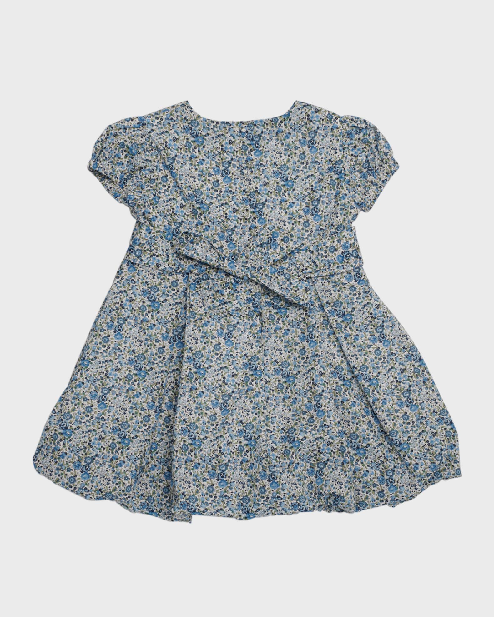 Girl's Elizabeth Dainty Floral-Print Pouf Dress, Size 2-6 1
