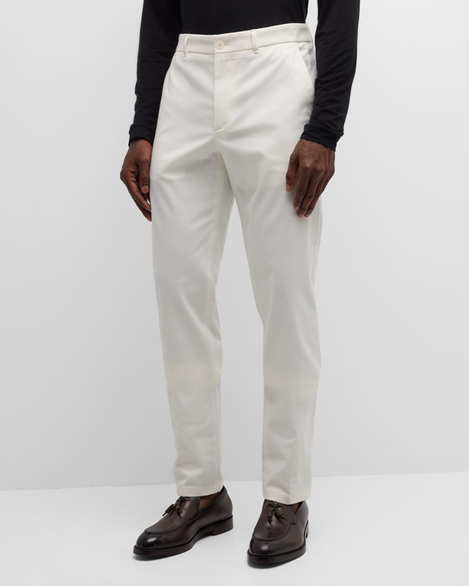 Giorgio Armani Men's Gabardine Diagonal Weave Trousers | Neiman Marcus