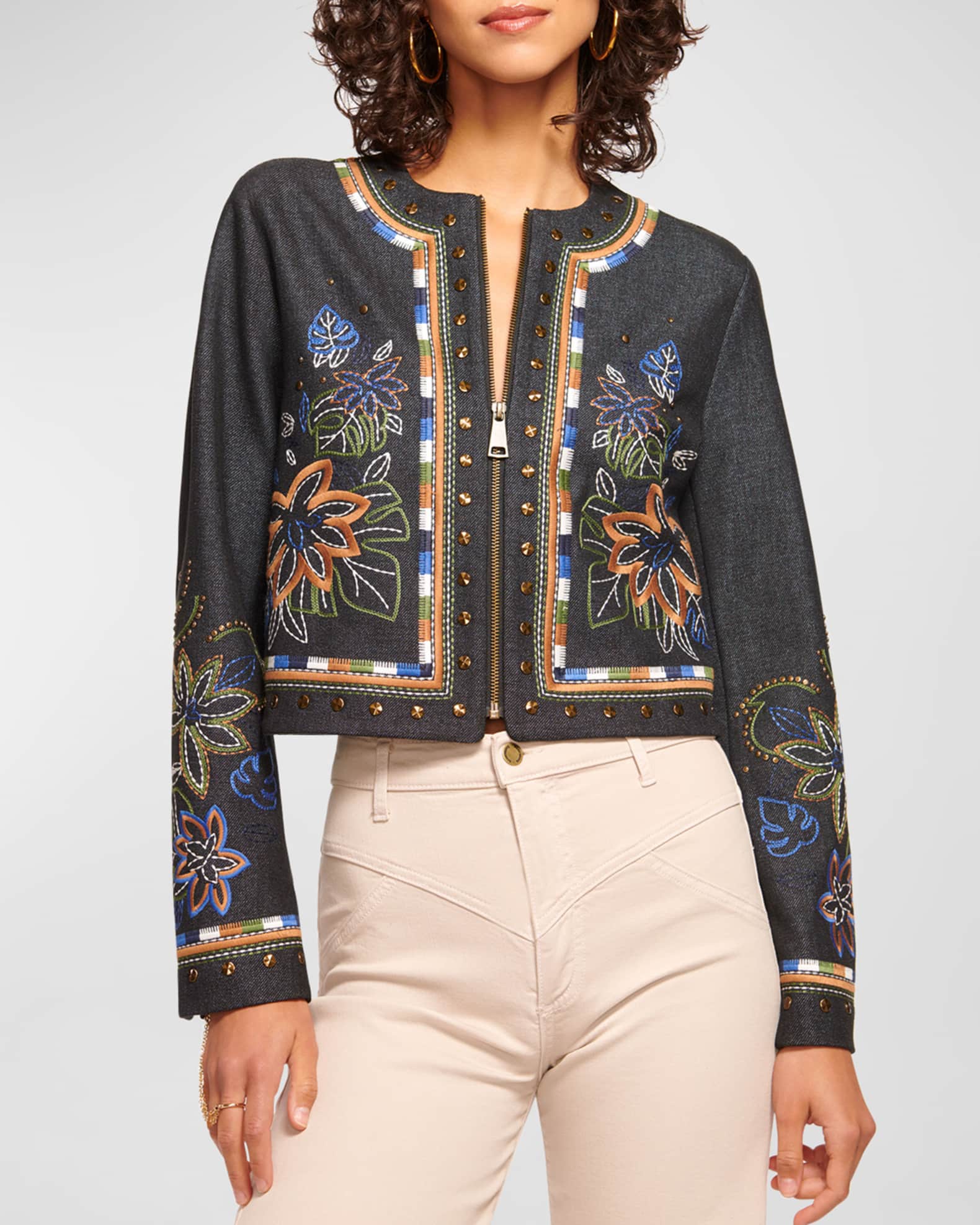Mav Floral Embroidered Jacket 0