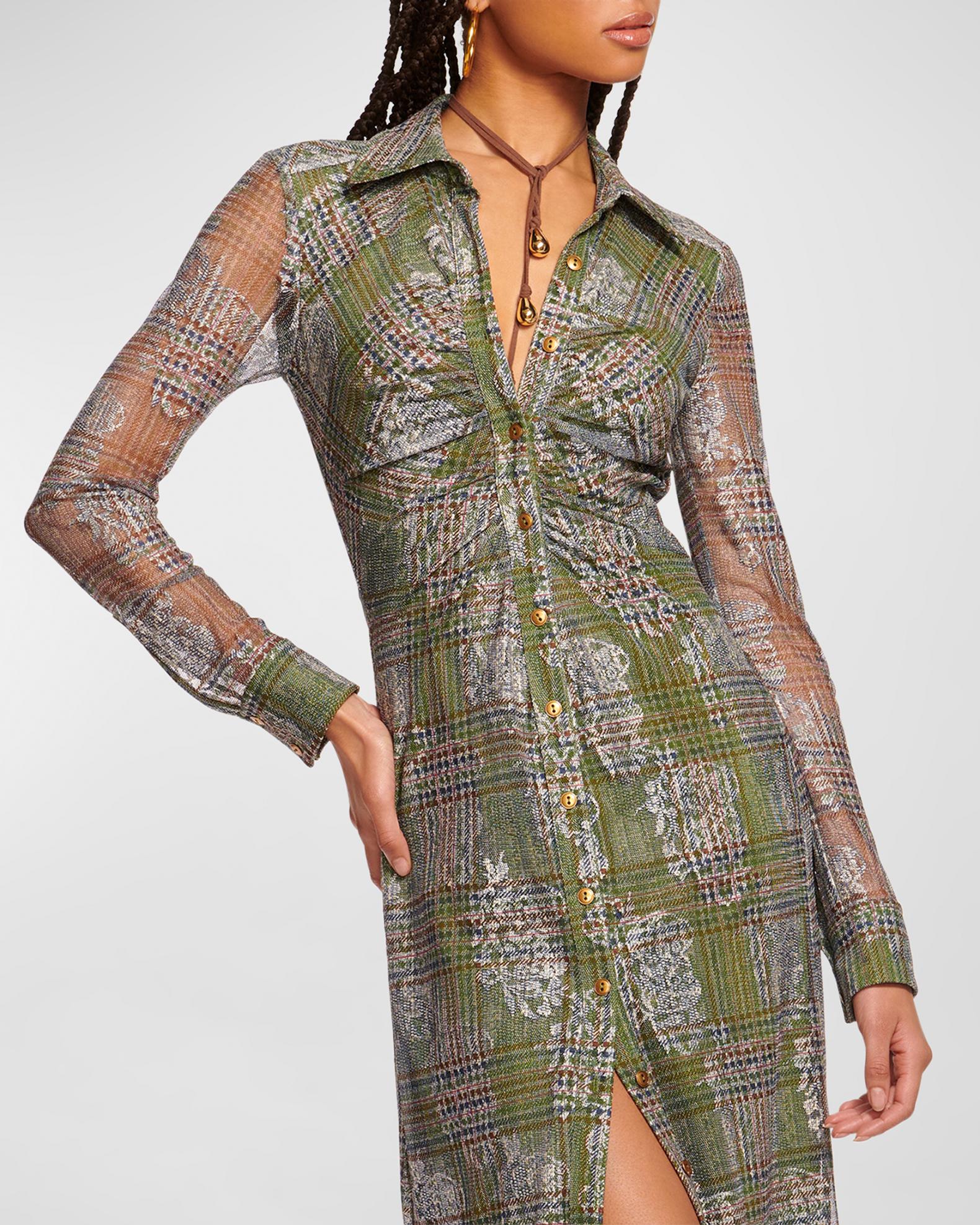Kennedy Weathered Tartan Midi Dress