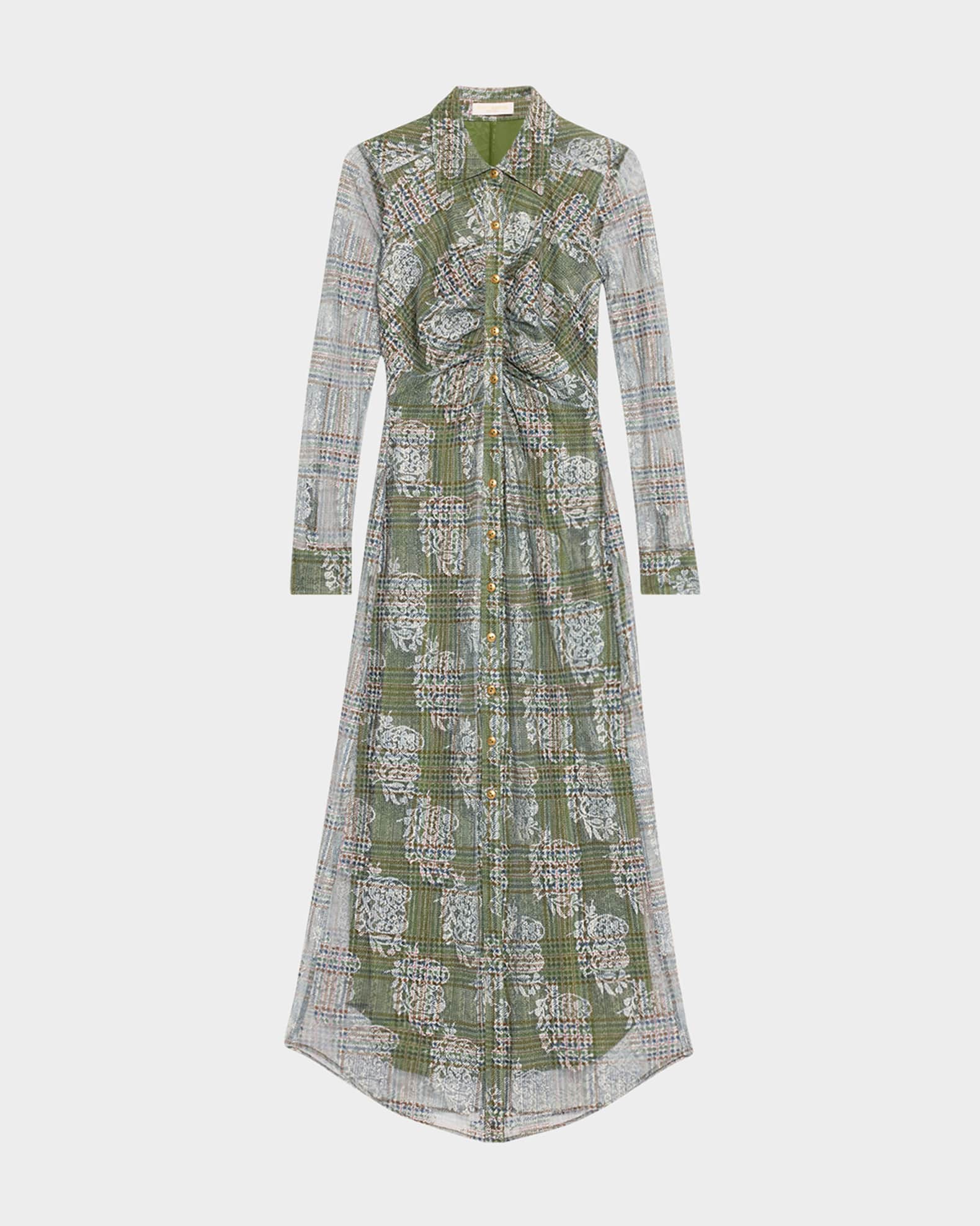 Wyatt Tartan Midi Dress 0
