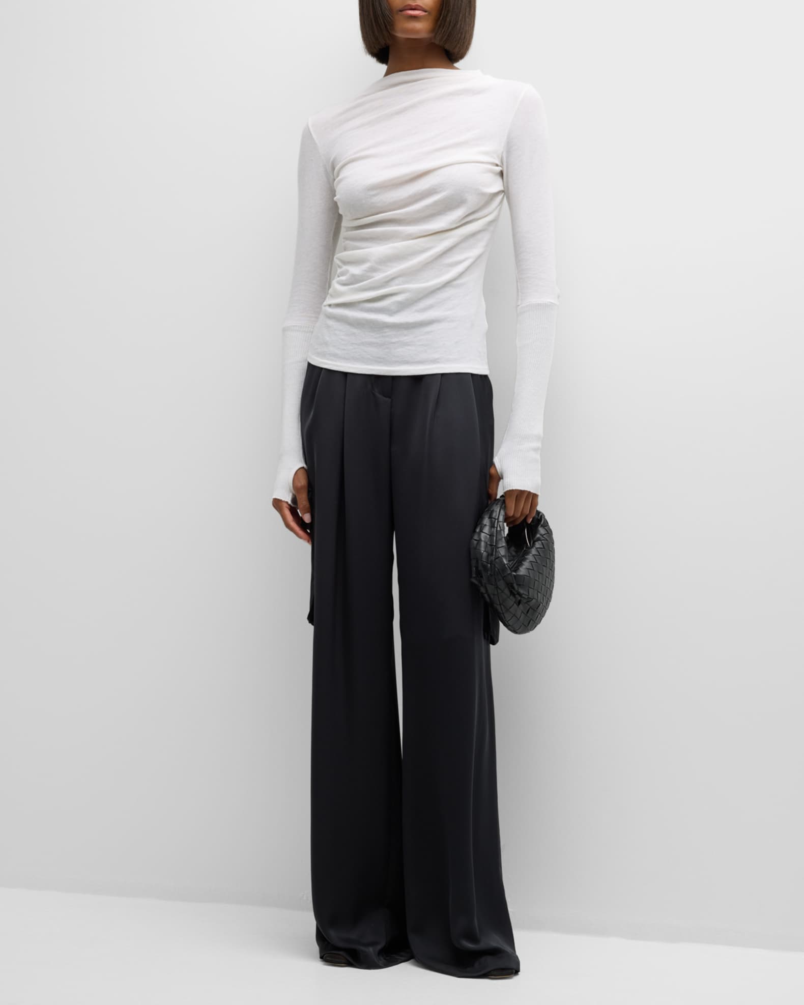 Enza Costa - Cashmere Jersey Easy Drawcord Pant - Walnut