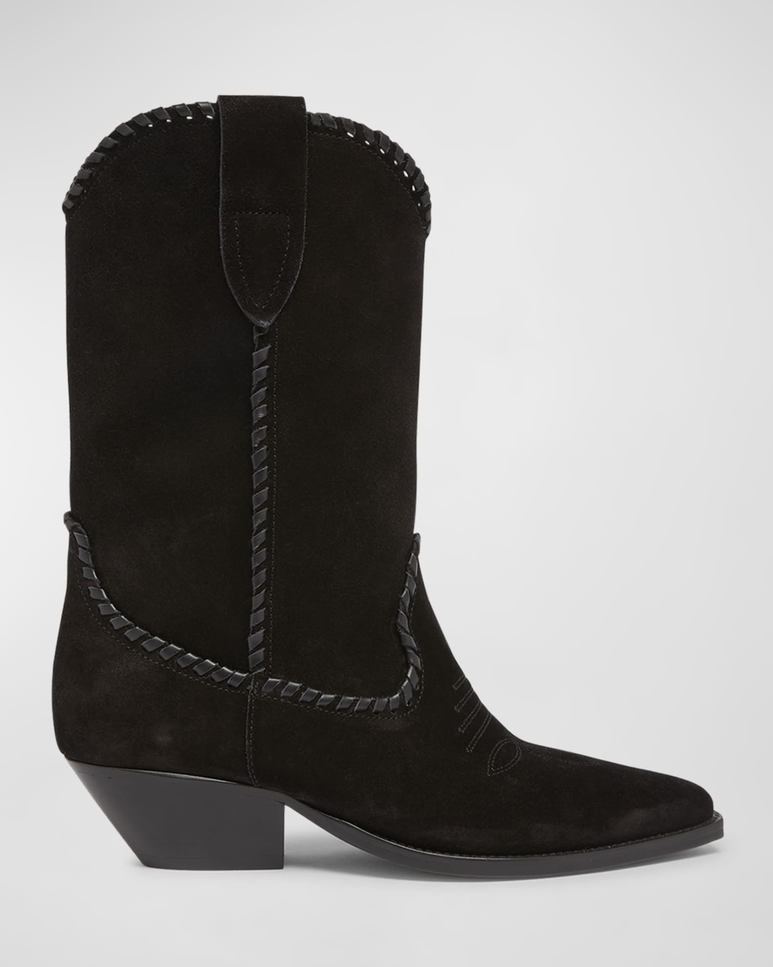 Isabel Marant Duerto Suede Stitch Western Booties Neiman Marcus
