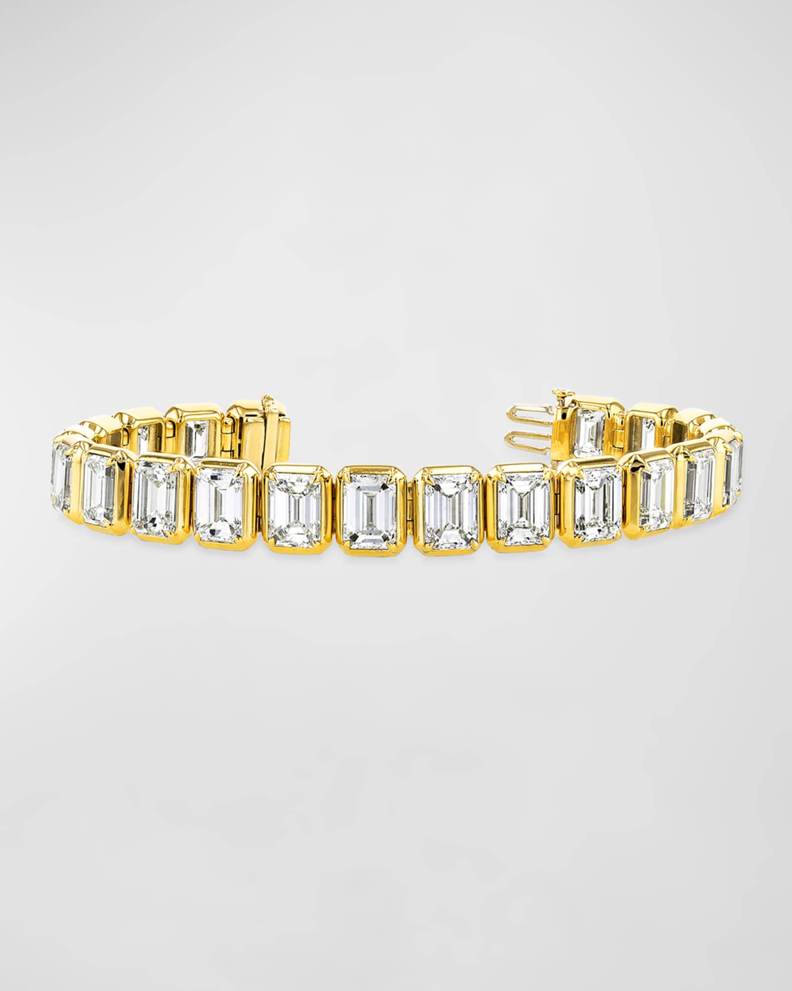 18K Yellow Gold Diamond Bracelet, 7", 42.37tcw 0